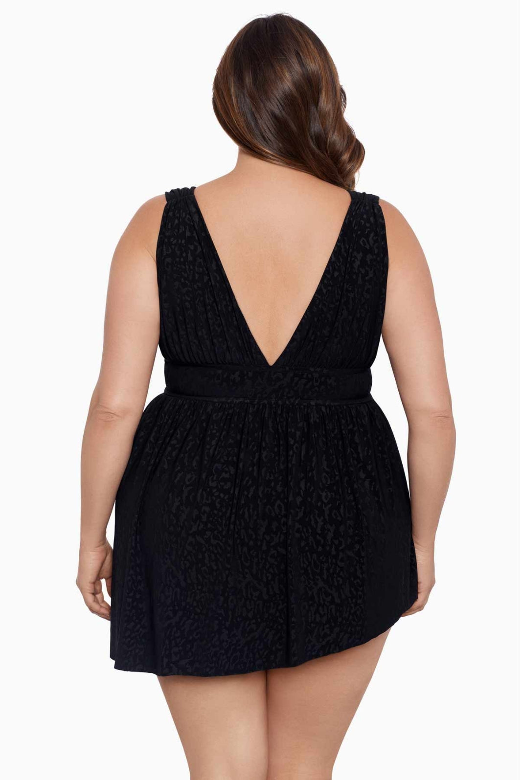 Maillot Robe de Bain Déesse Flyaway Boss Lady Taille Plus (Noir) de Longitude