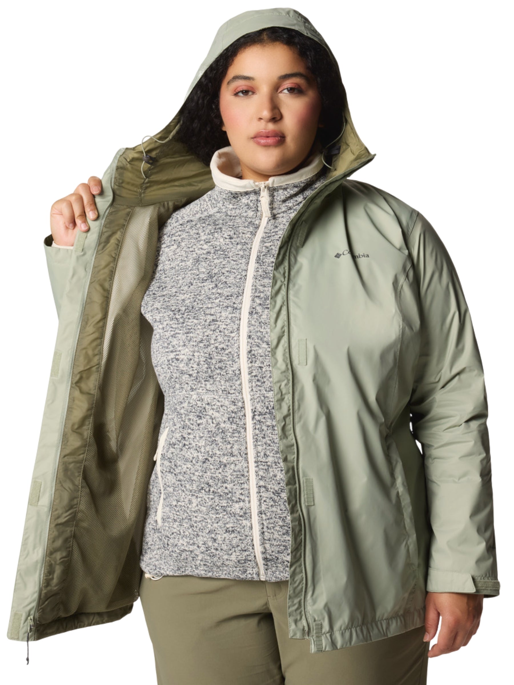 Arcadia II Plus Size Coat - Safari