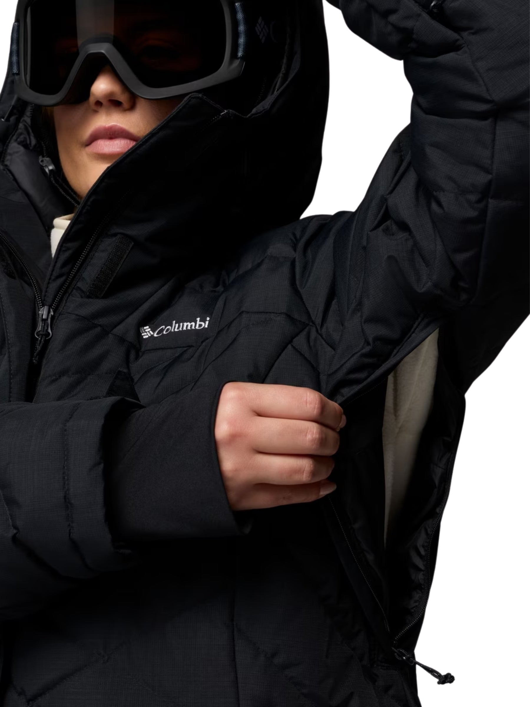 Lay D Down V Plus Size Coat - Black