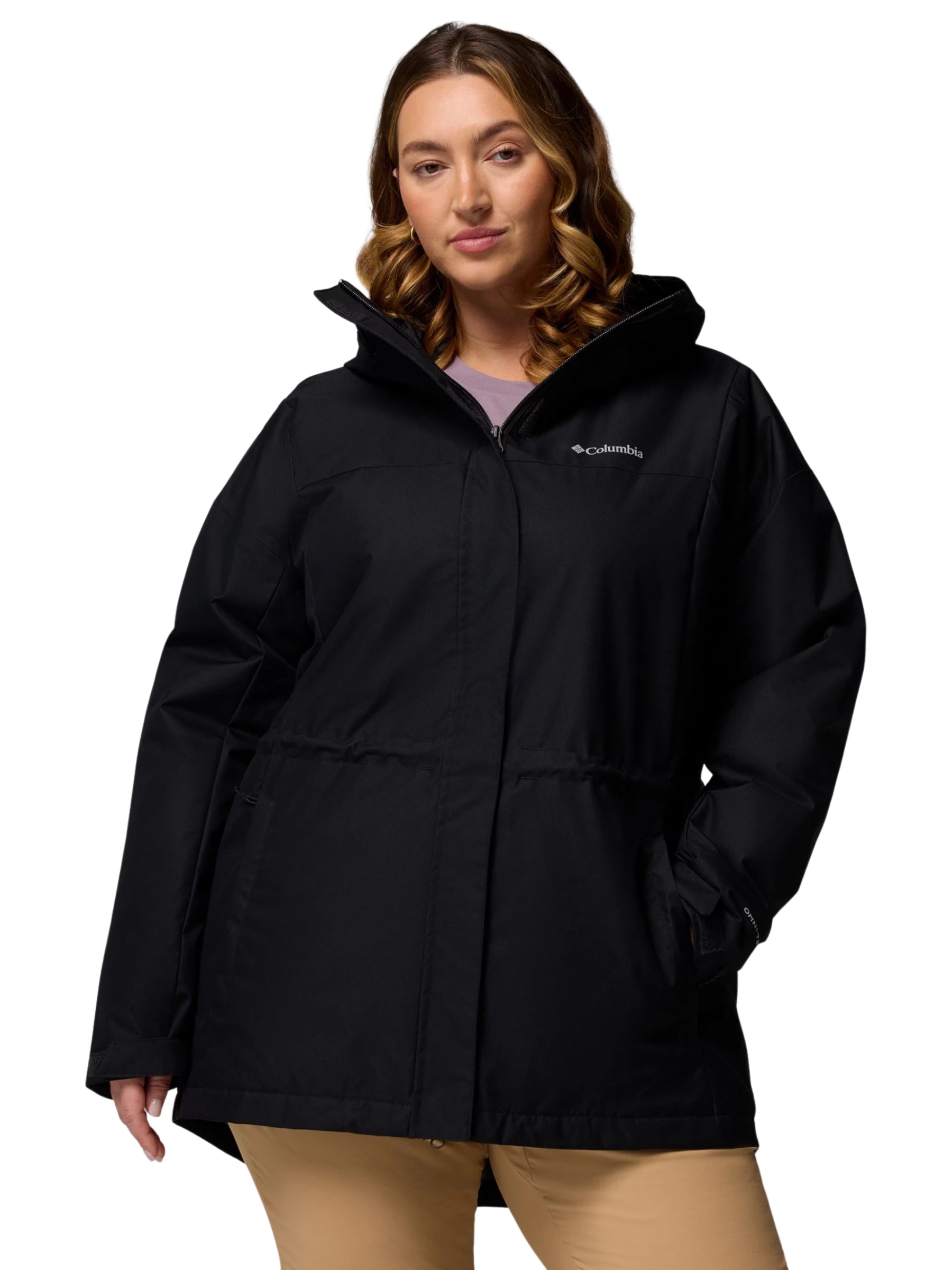 Manteau Long Isolé Hikebound II Taille Plus - Noir