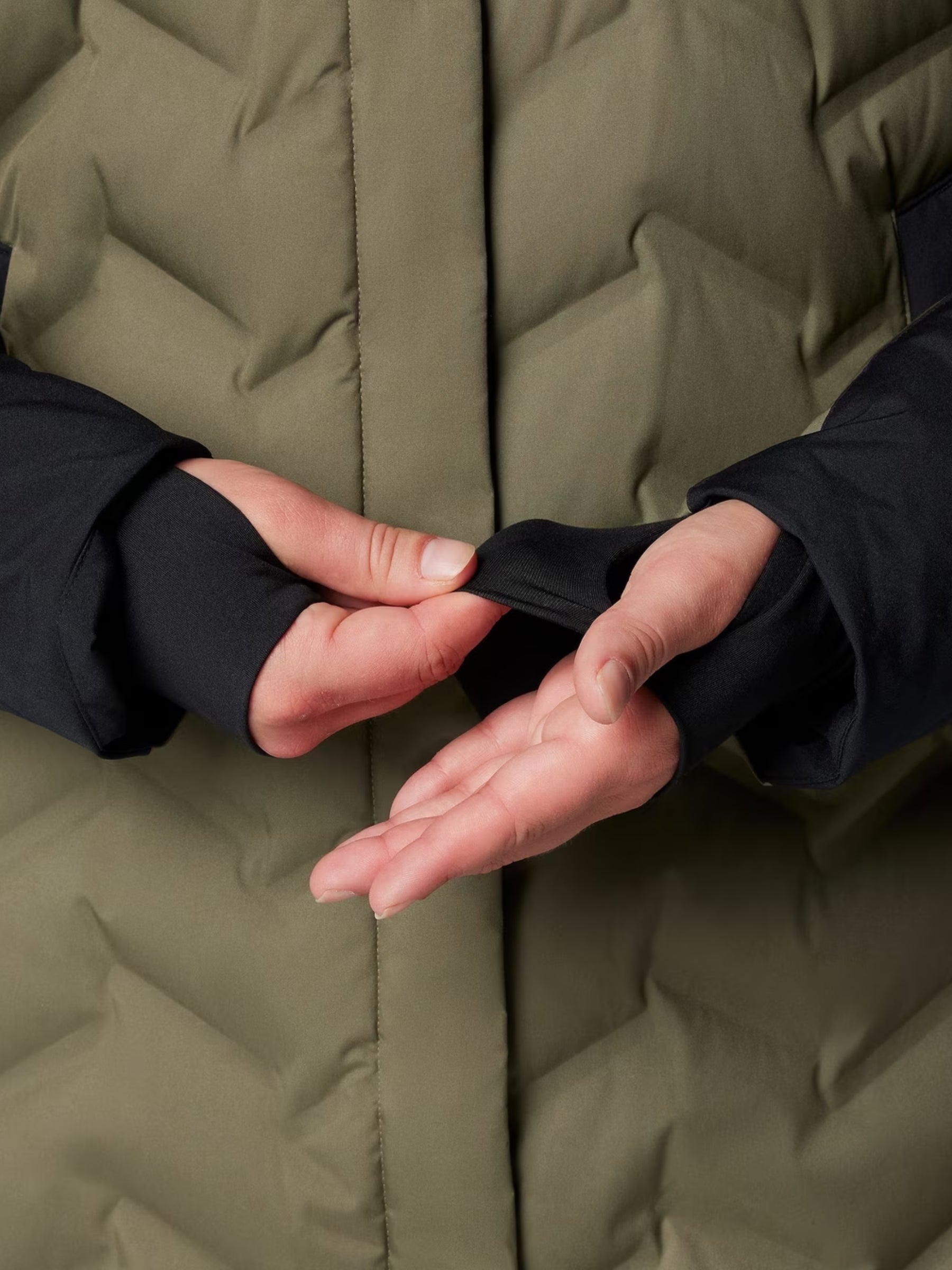 Manteau Mi-long Mountain Croo III Taille Plus - Stone Green & Black