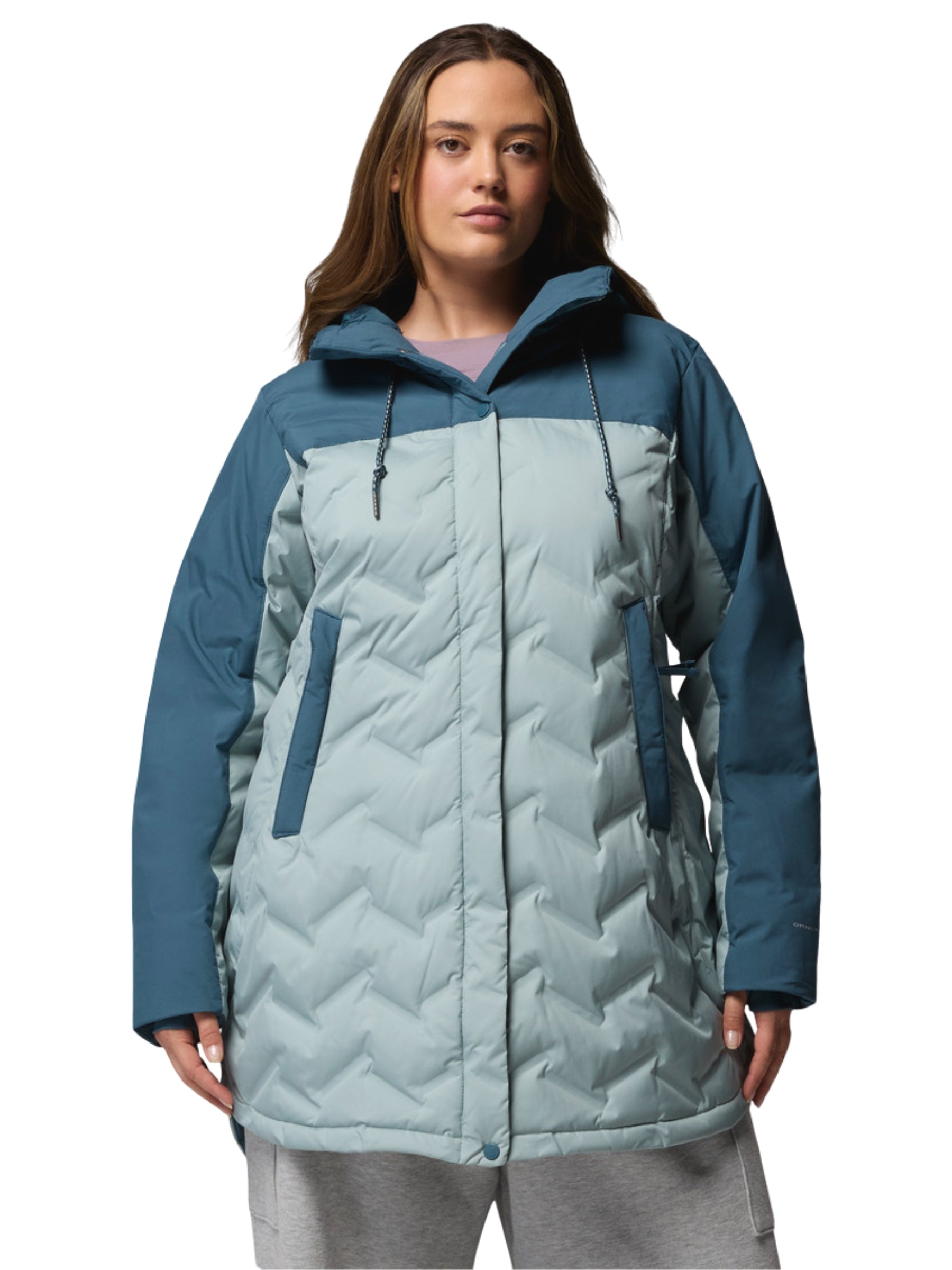 Manteau Mi-long Mountain Croo III Taille Plus - Crushed Blue & Everblue