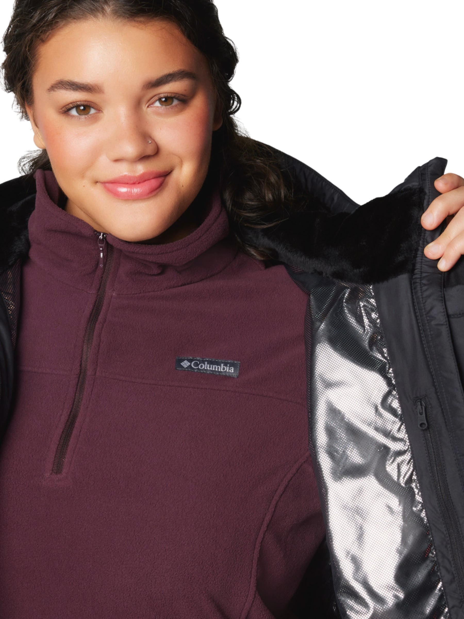 Heavenly Plus Size Hooded Coat - Black