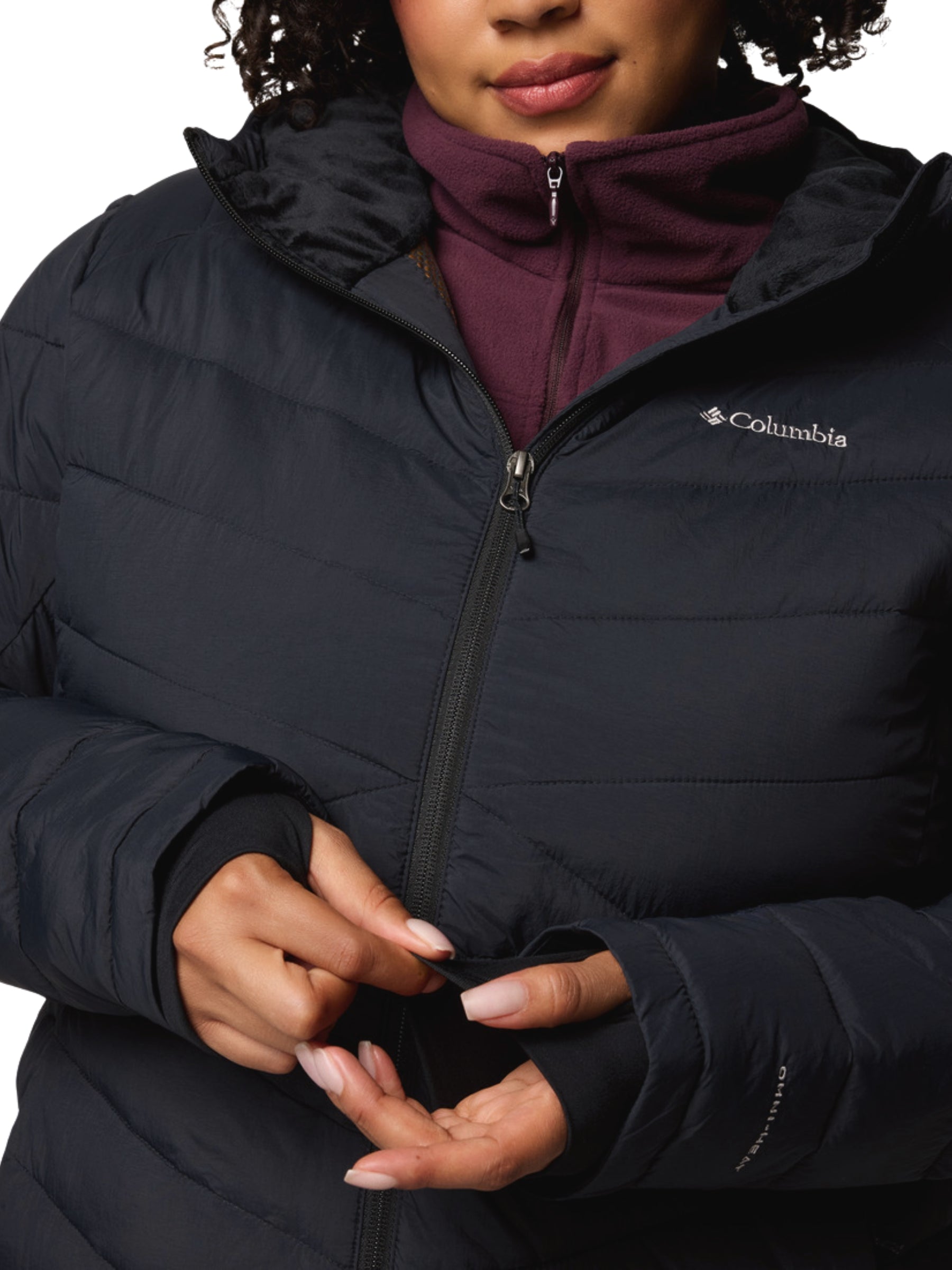 Manteau à Capuchon Joy Peak II Taille Plus - Black
