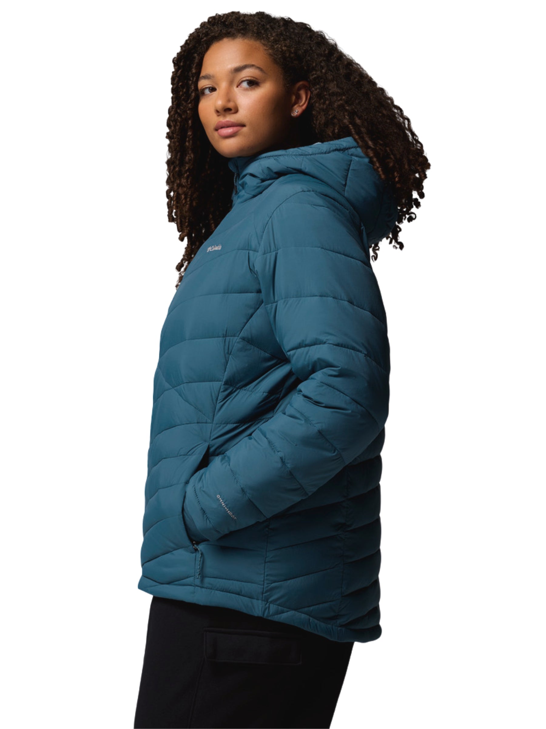 Joy Peak II Plus Size Hooded Coat - Everblue
