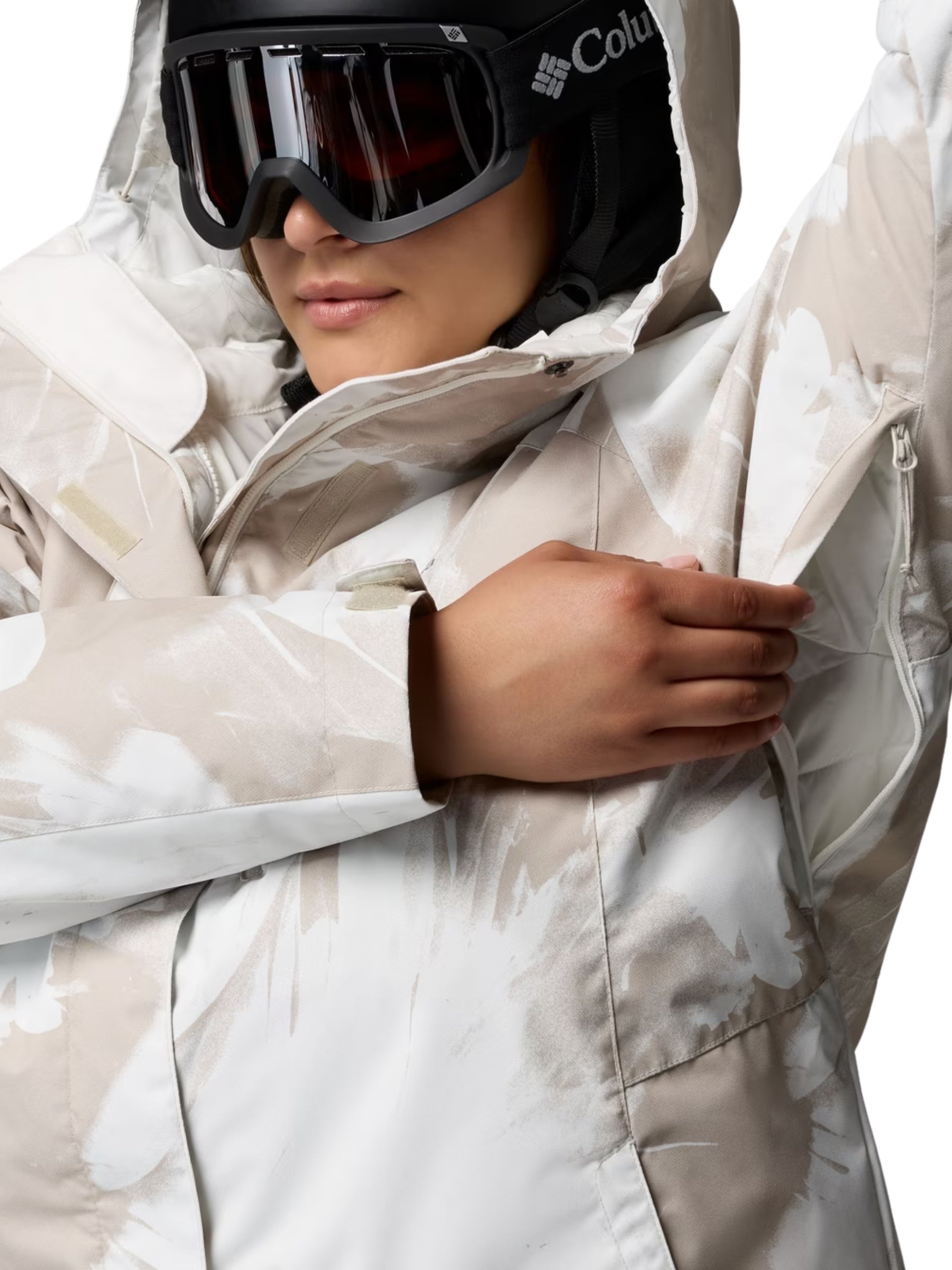 Manteau à Imprimé Interchangeable Whirlibird V Taille Plus - Dark Stone Snowflight