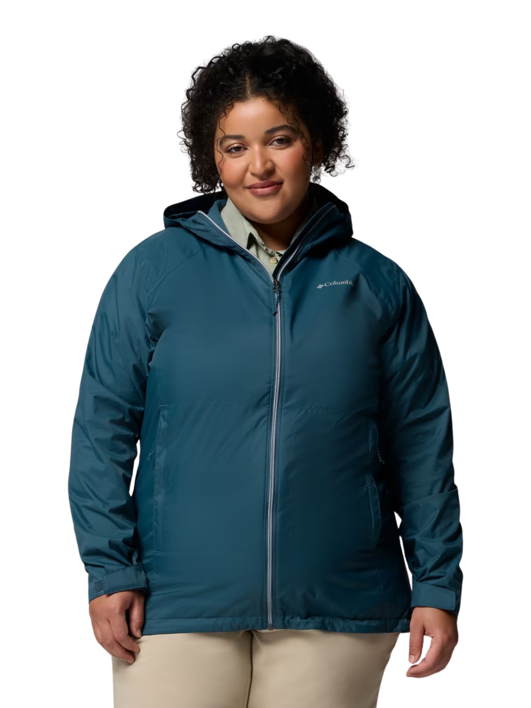 Switchback II Plus Size Lined Long Coat - Everblue