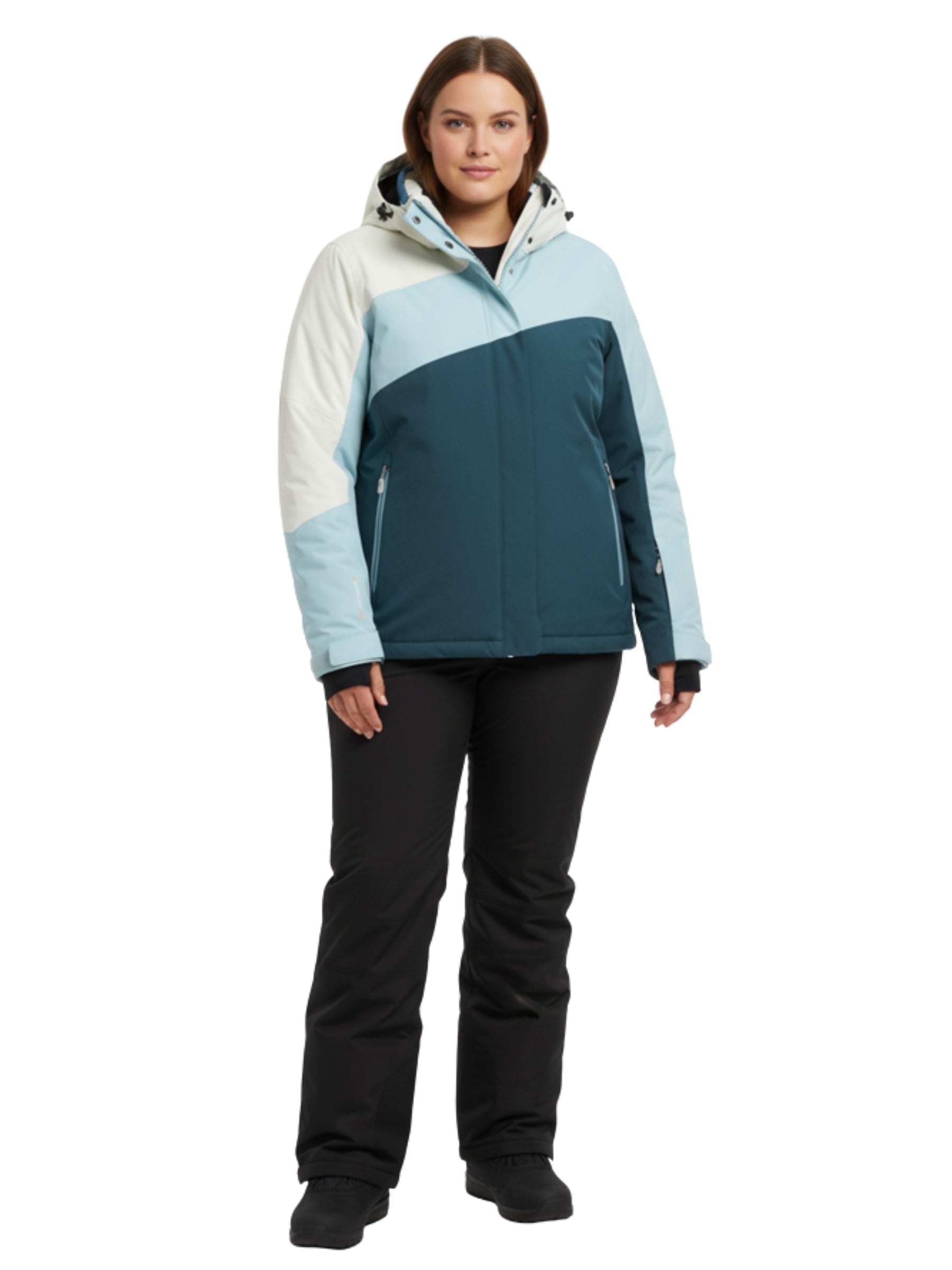 Manteau de Ski KSW 26 Taille Plus - Light Ice Blue