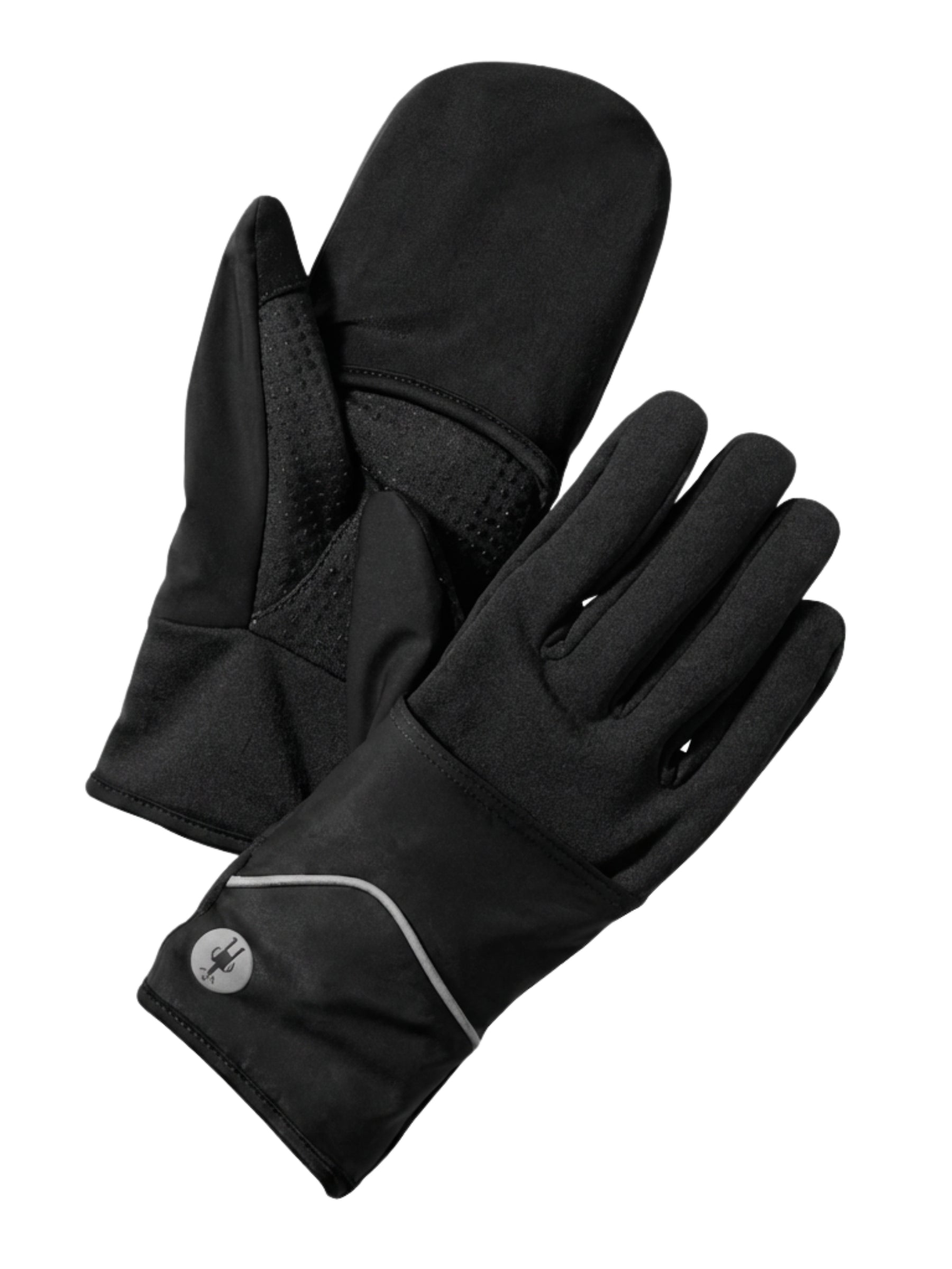 Mitaine de Sport Coupe-Vent en Molleton - Noir