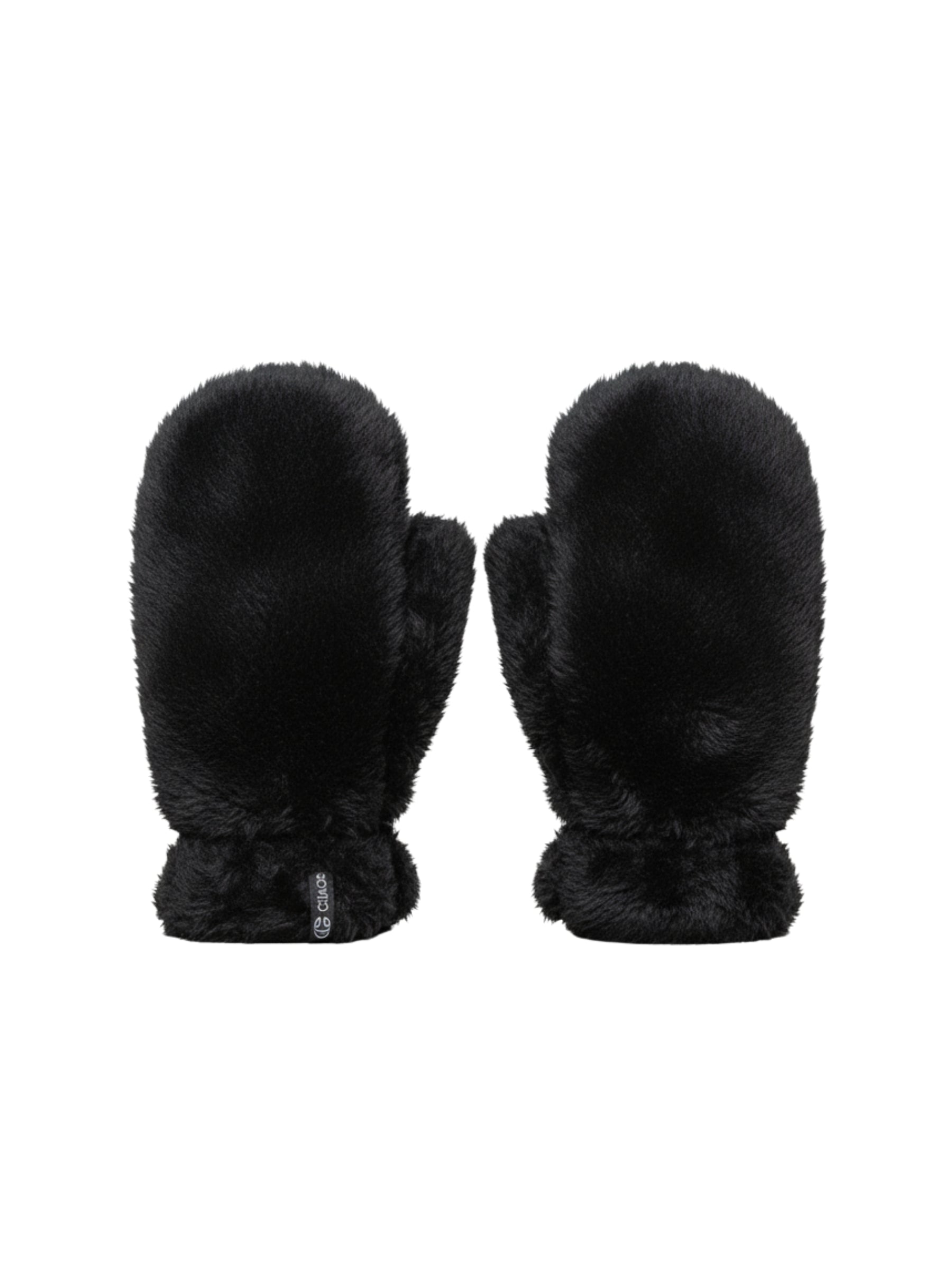 Mitaines en fausse fourrure Yeti - Noir