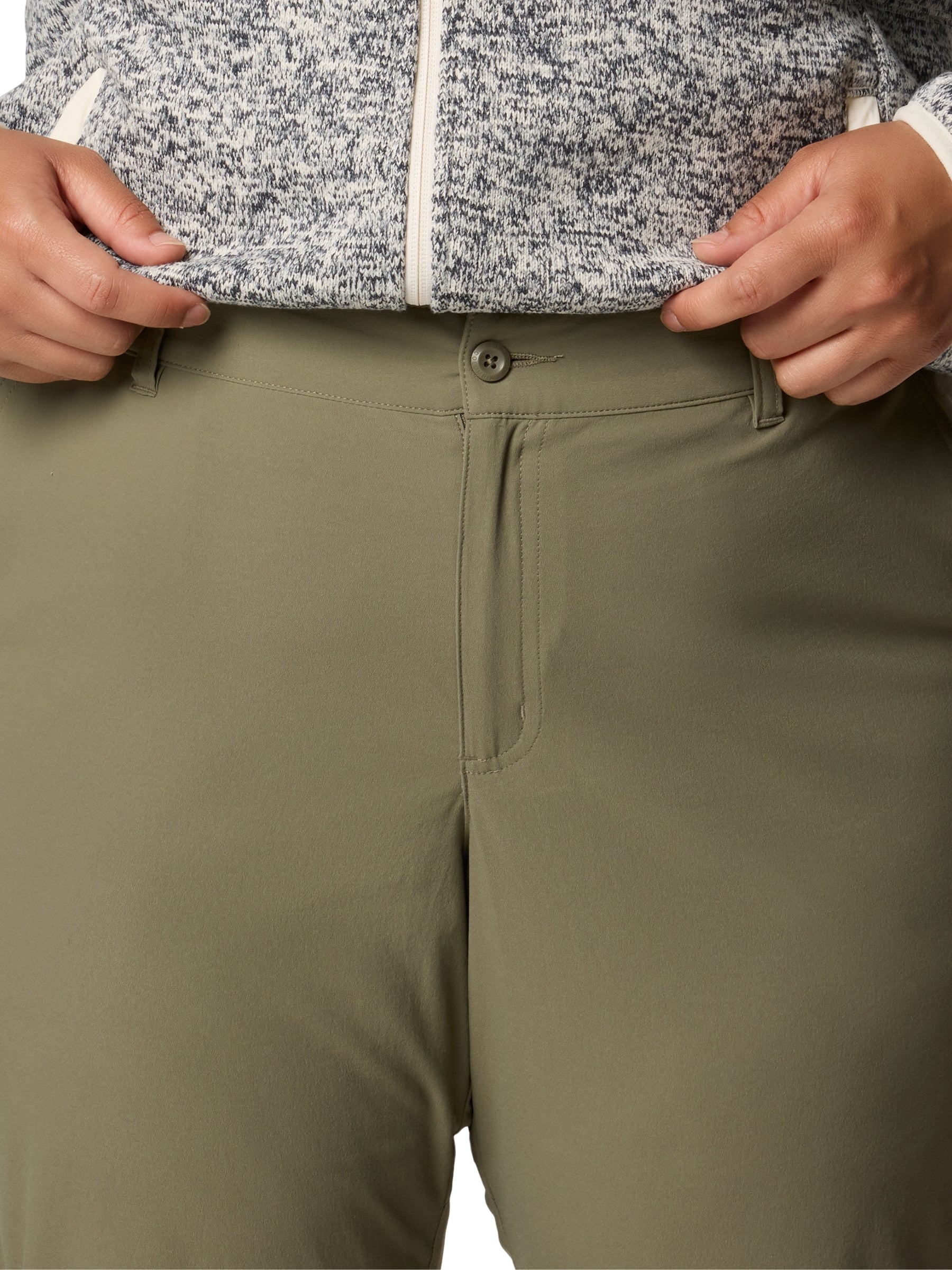 Leslie Falls II Plus Size Pants - Stone Green