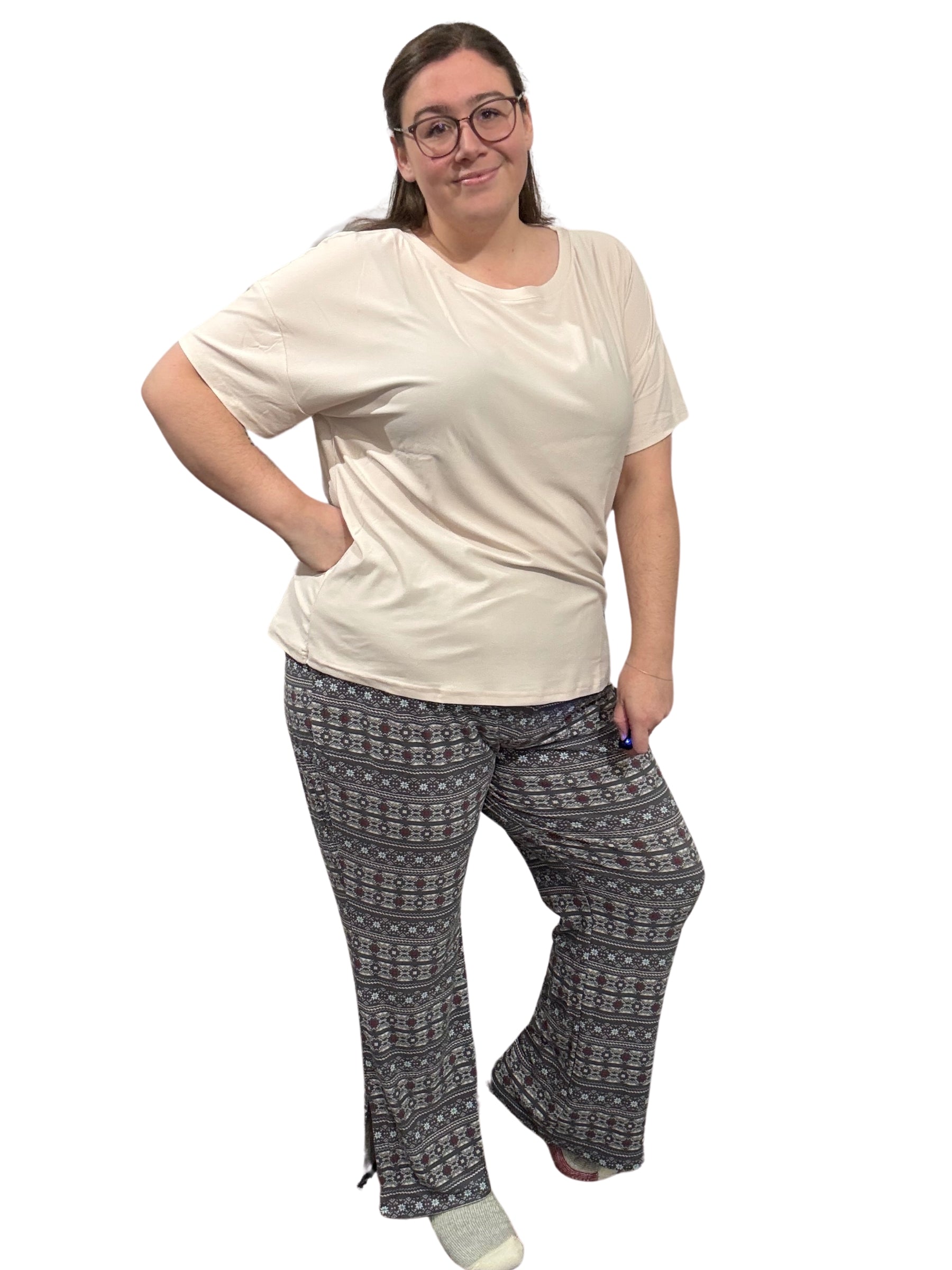 T-Shirt Taille Plus (Beige) de Cool Girl