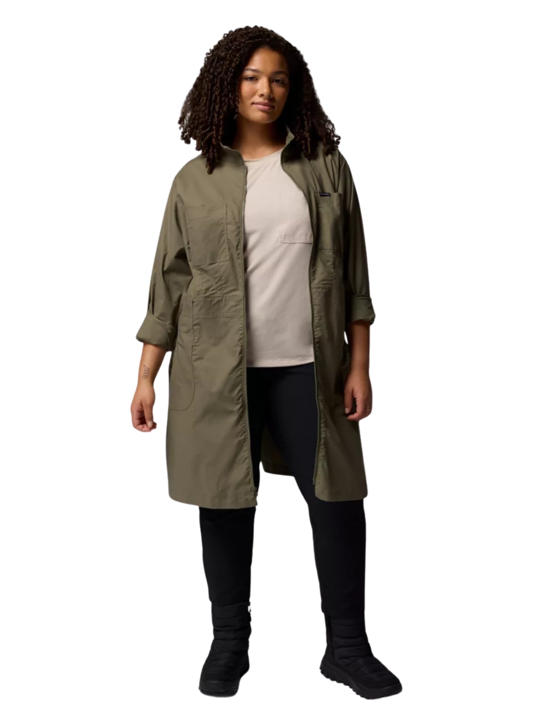 Robe Brea Falls Taille Plus - Stone Green