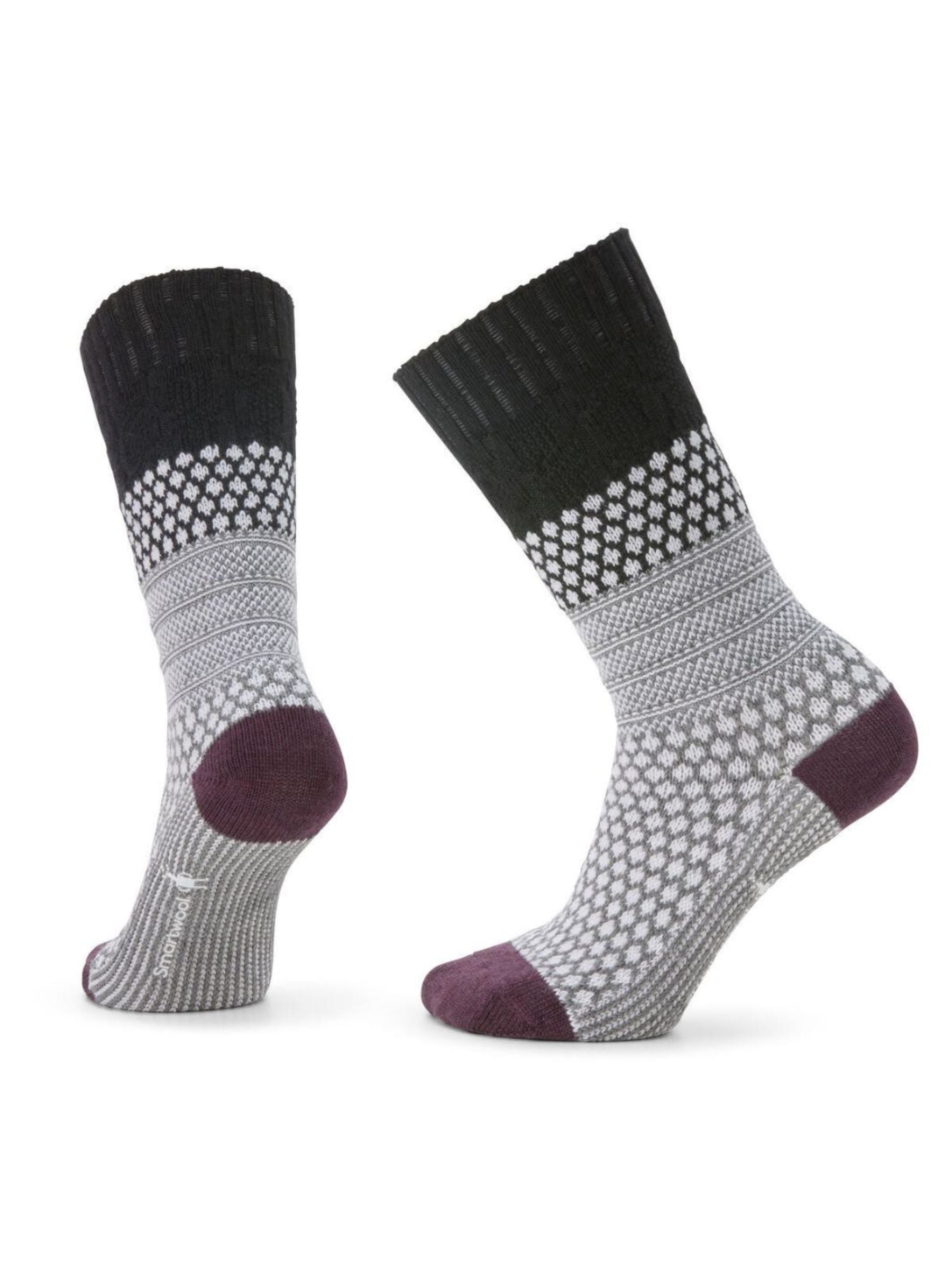 Bas De Tous Les Jours Popcorn À Torsades (Noir) de Smartwool