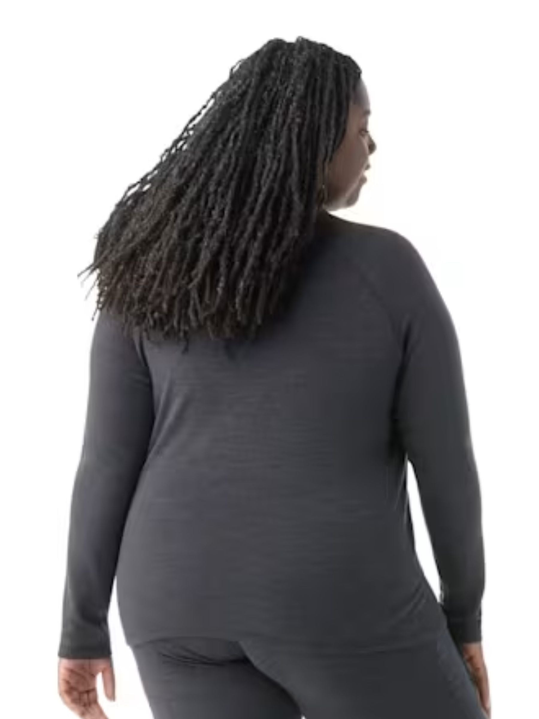 Couche de Base Thermique Chandail Merino 1/4 Zip Taille Plus - Charcoal Heather