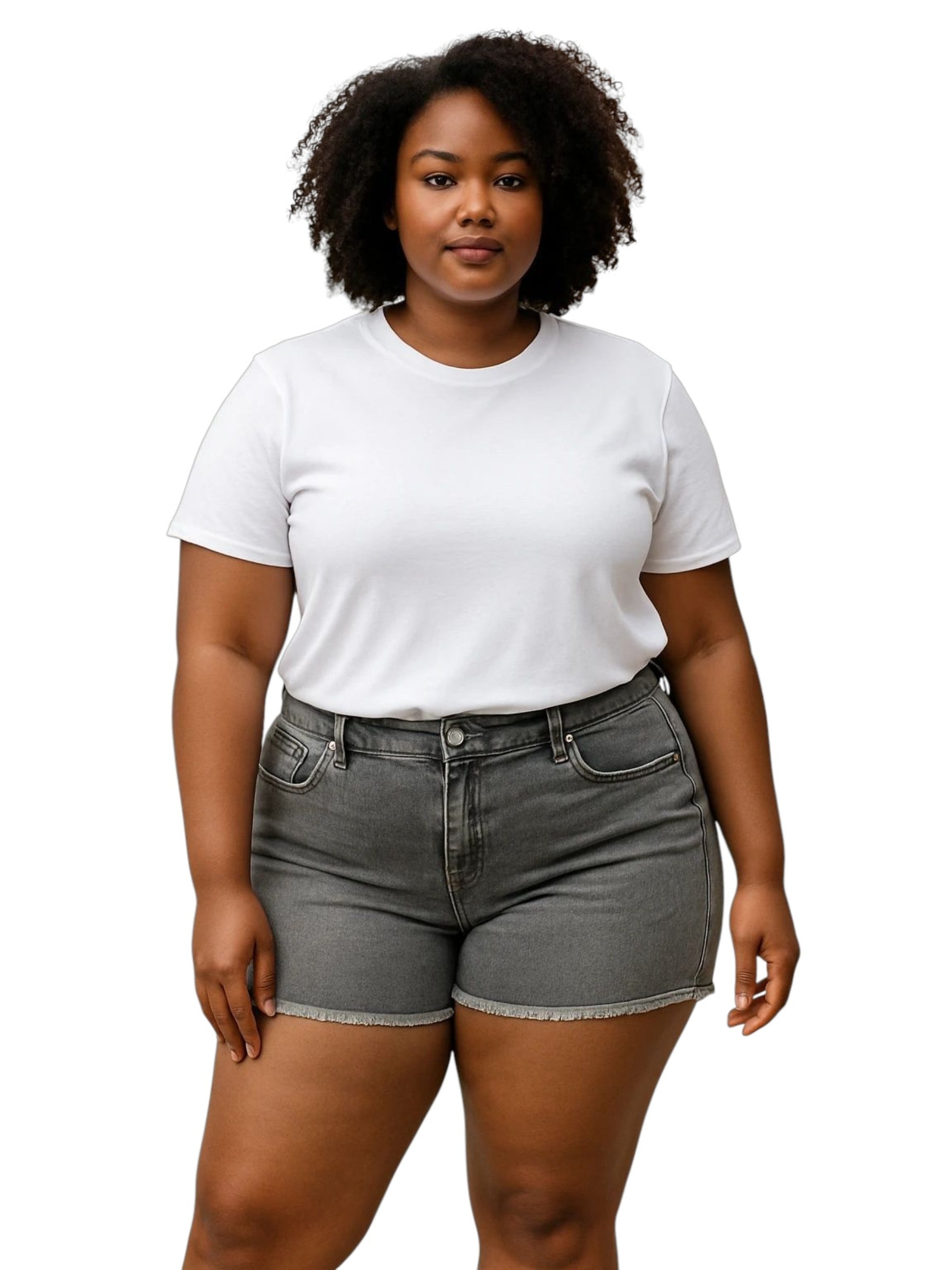 Short taille haute LIANA-MA Taille Plus - Mid Ash