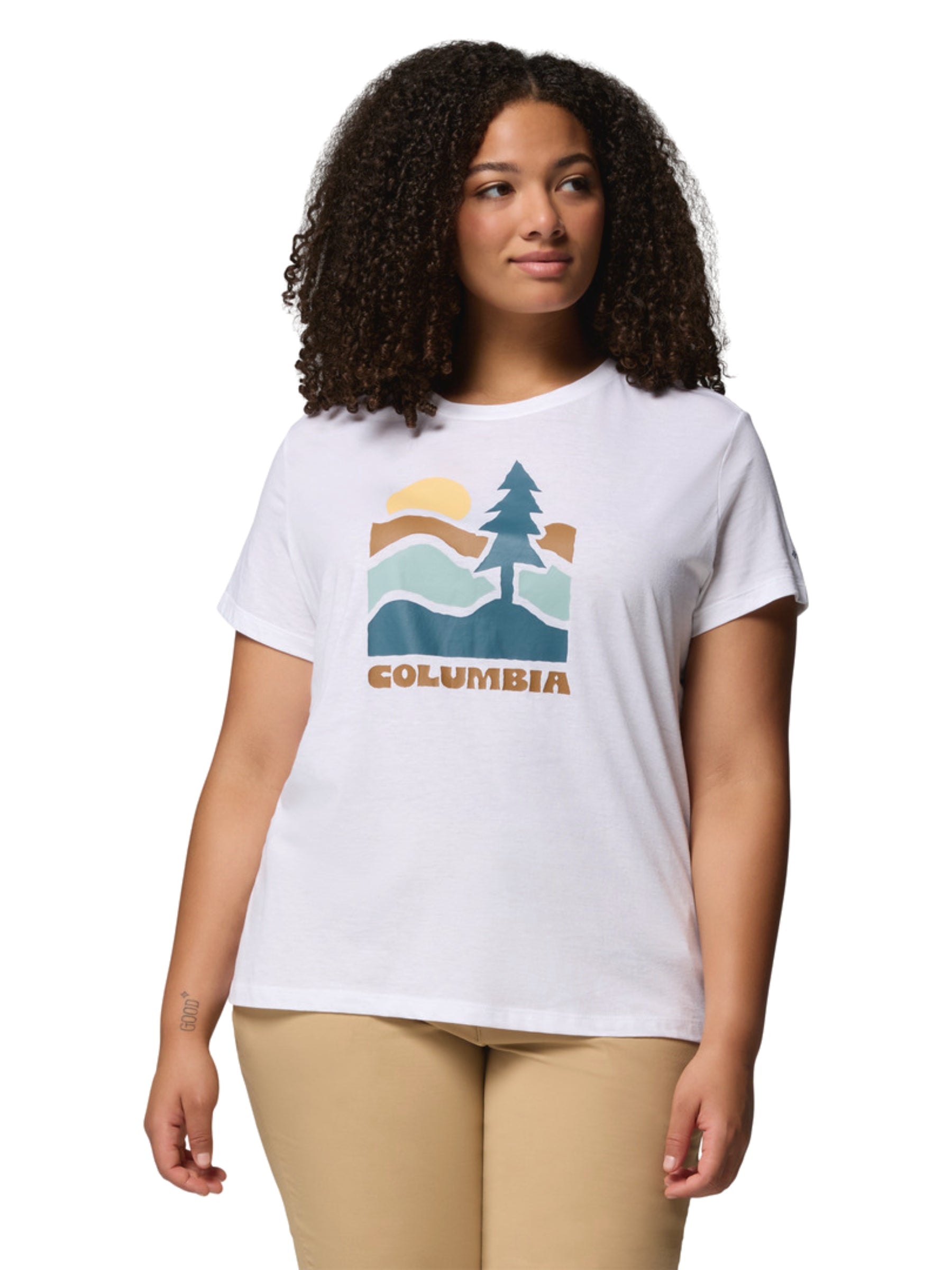 T-Shirt Ajusté Graphique Ruby Springs Taille Plus - White, Get Hiked