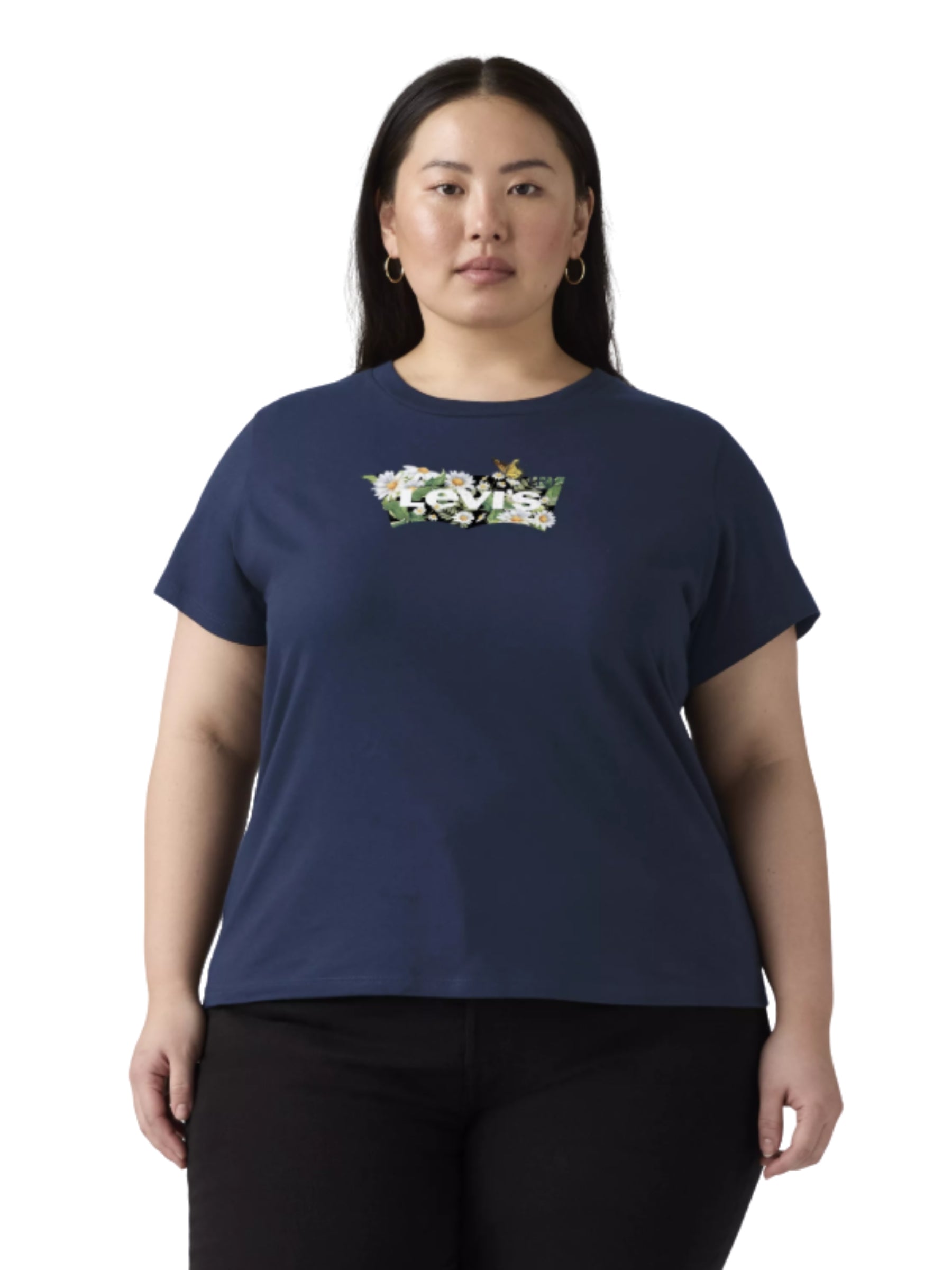 T-Shirt Perfect Taille Plus - Daisy Navy