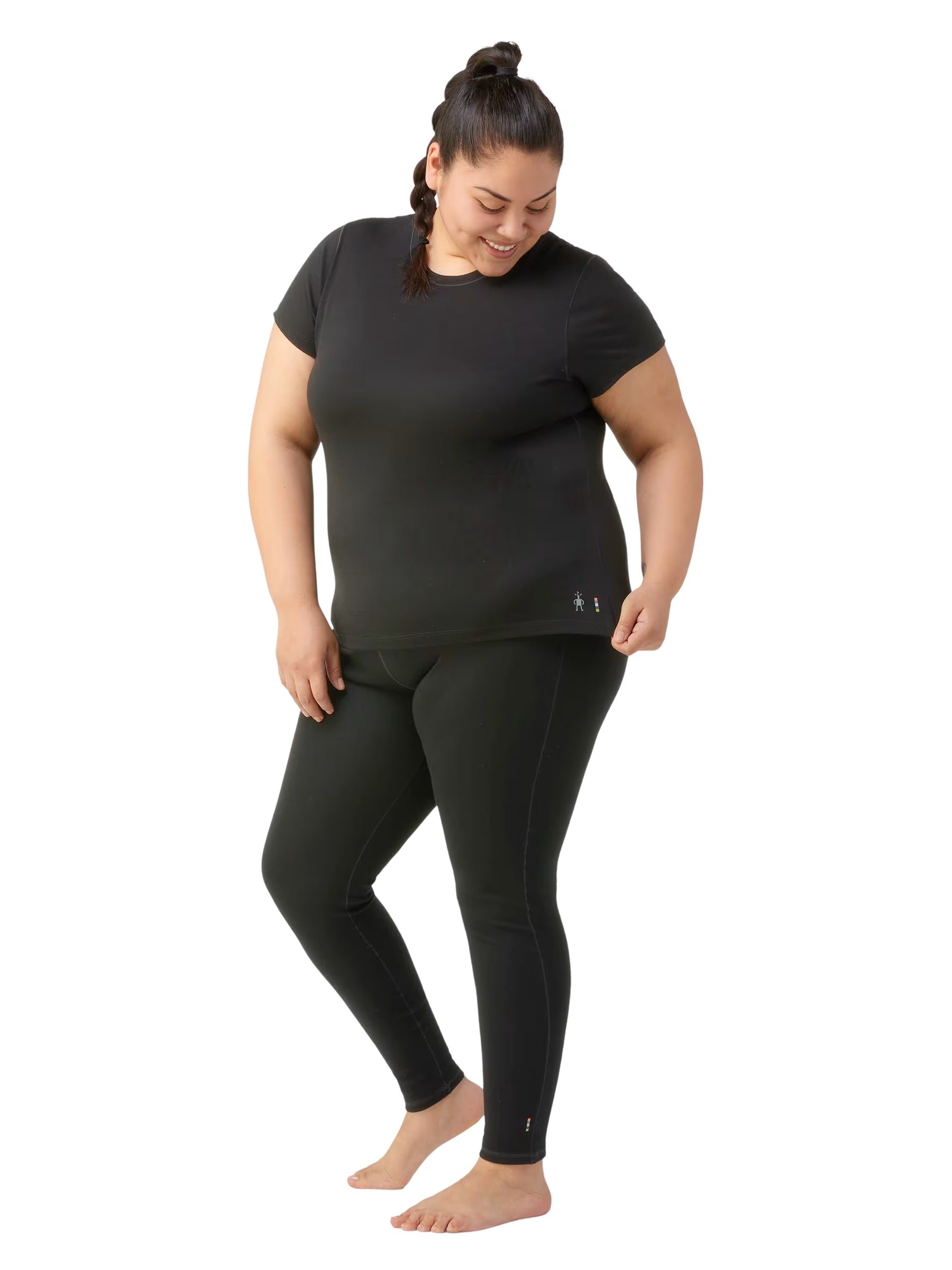 T-shirt Mérinos Taille Plus - Noir