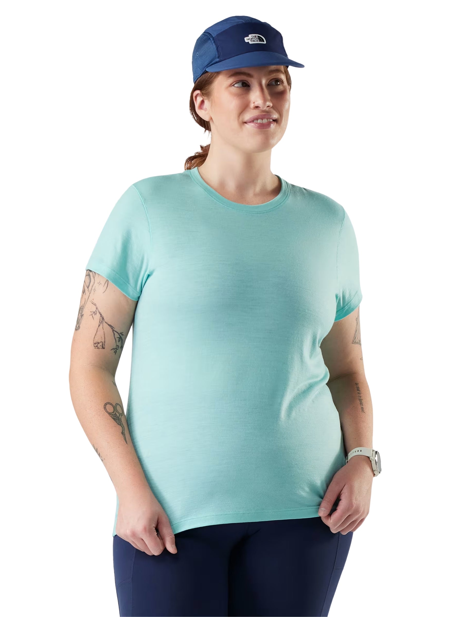 T-shirt Mérinos Taille Plus - Pacific Blue