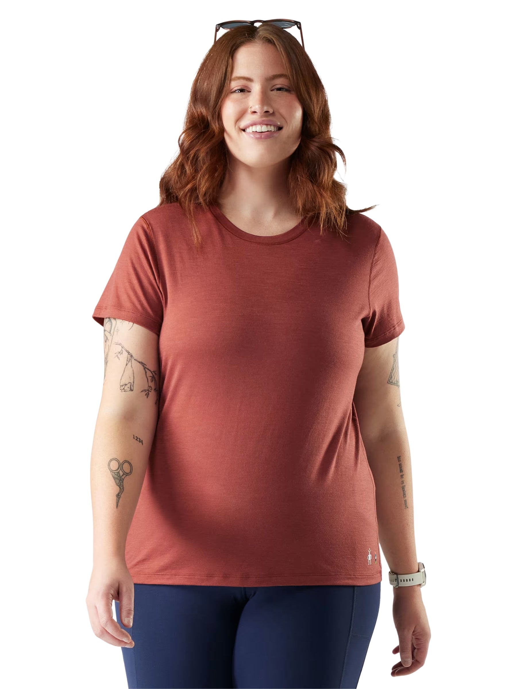T-shirt Mérinos Taille Plus - Burnt Sienna