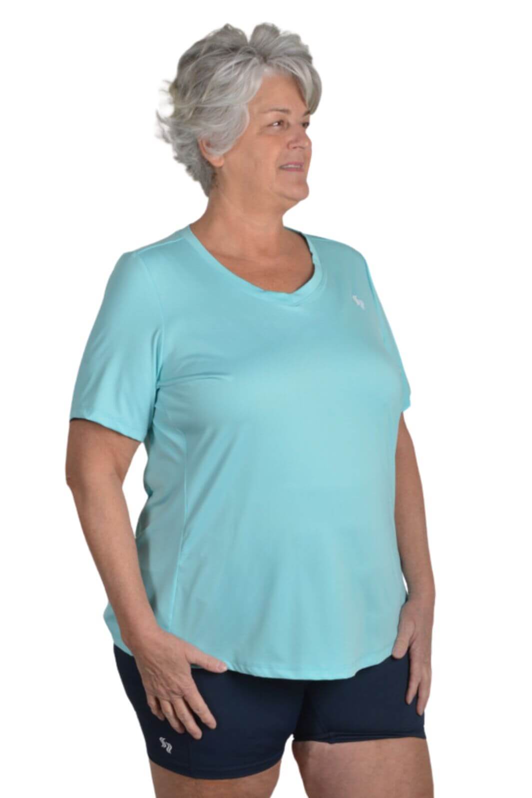 T-Shirt Bali II Manche Courte Col en V Taille Plus de Sportive Plus