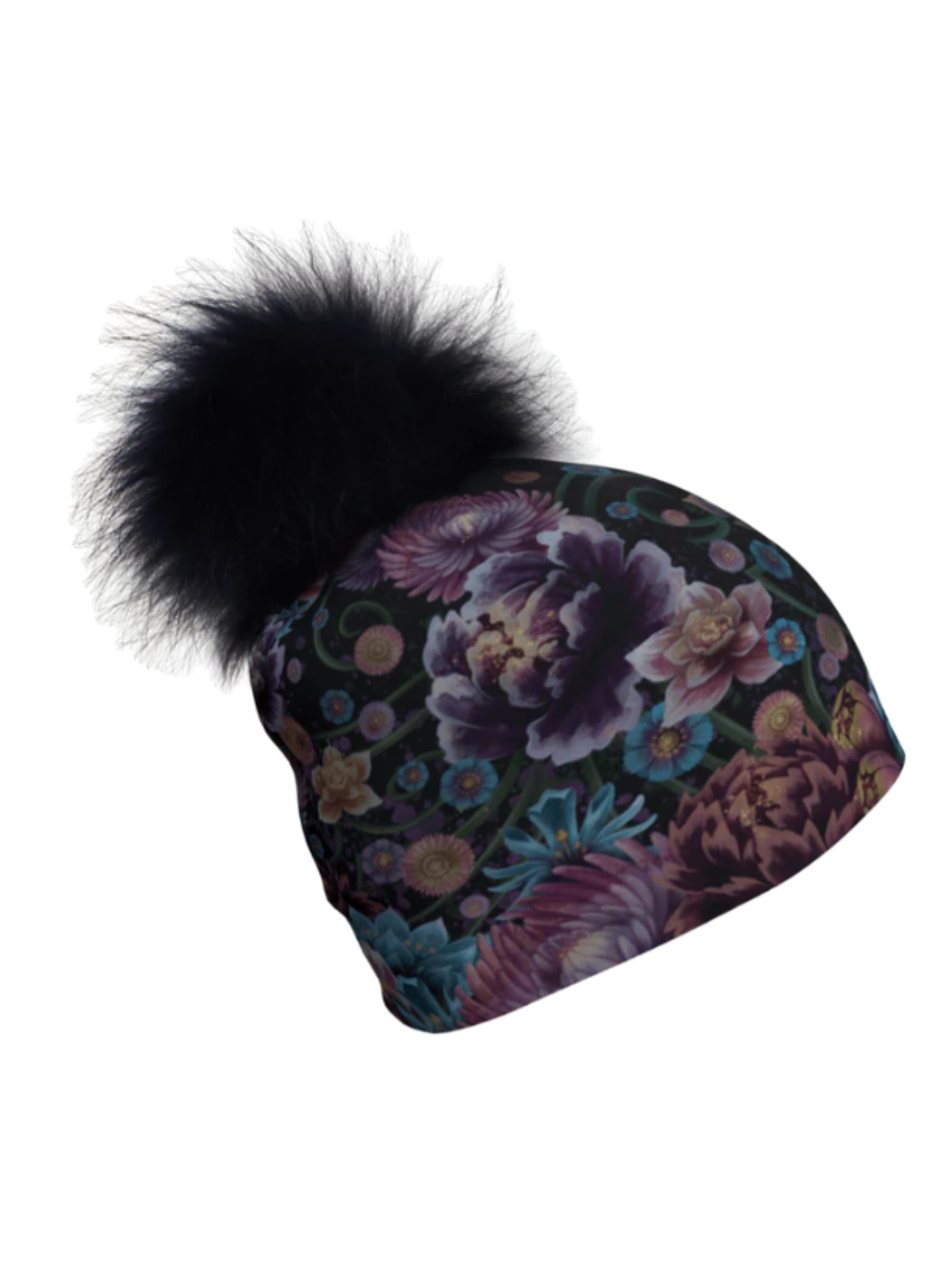 Tuque Flora avec Pompon Amovible - Noir