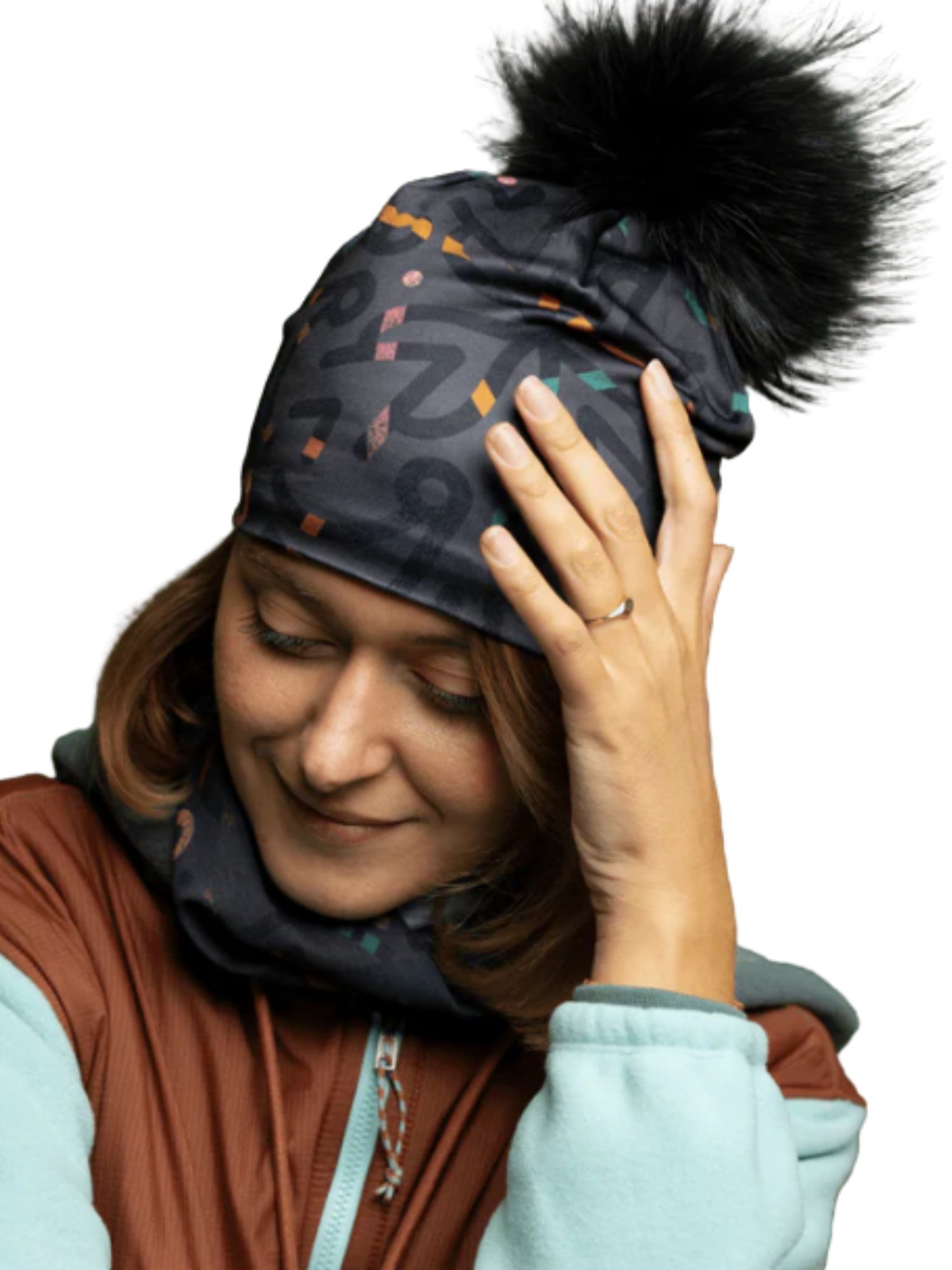 Tuque Symetrick avec Pompon Amovible - Noir