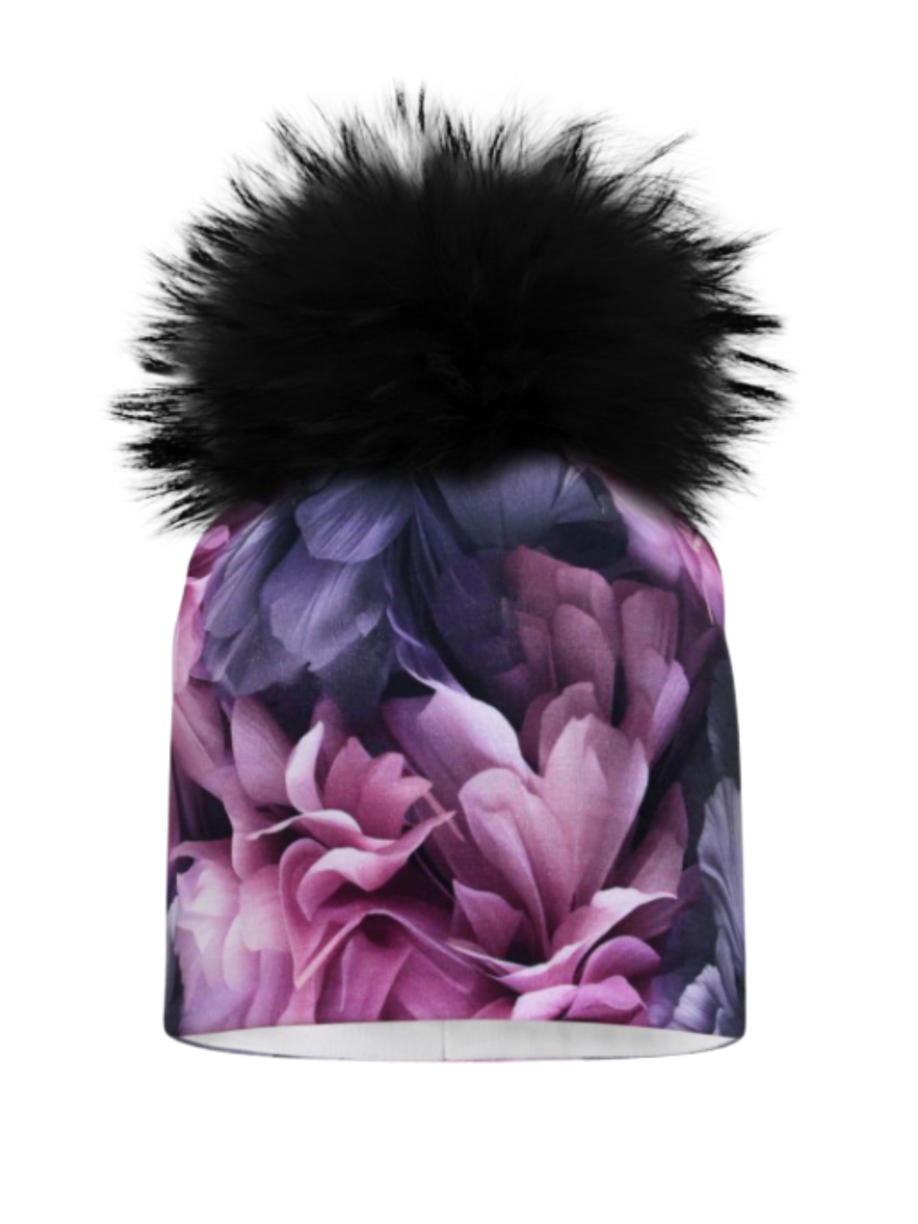 Orchid Cotton Beanie - Mix (Black Pompom)