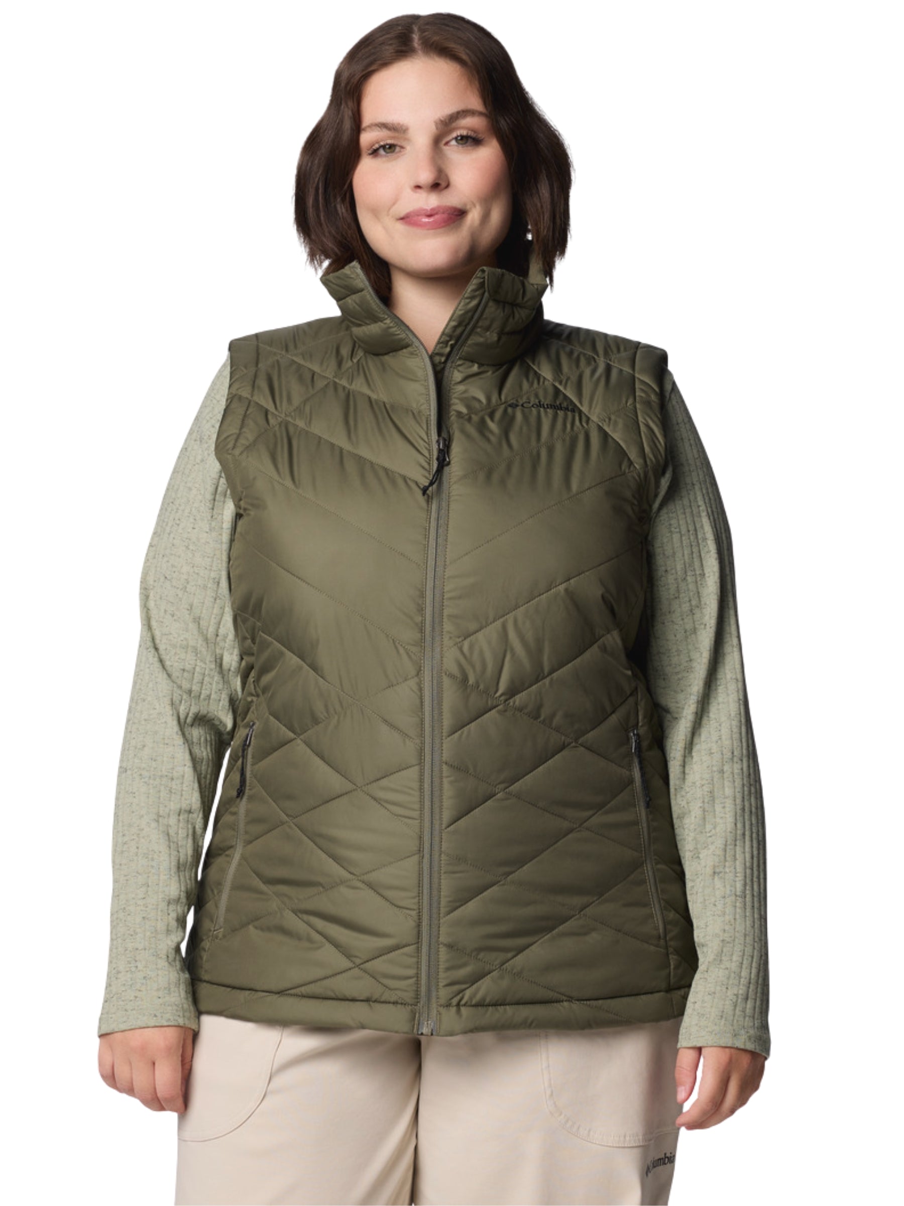 Veste Sans Manches Heavenly II Taille Plus - Stone Green