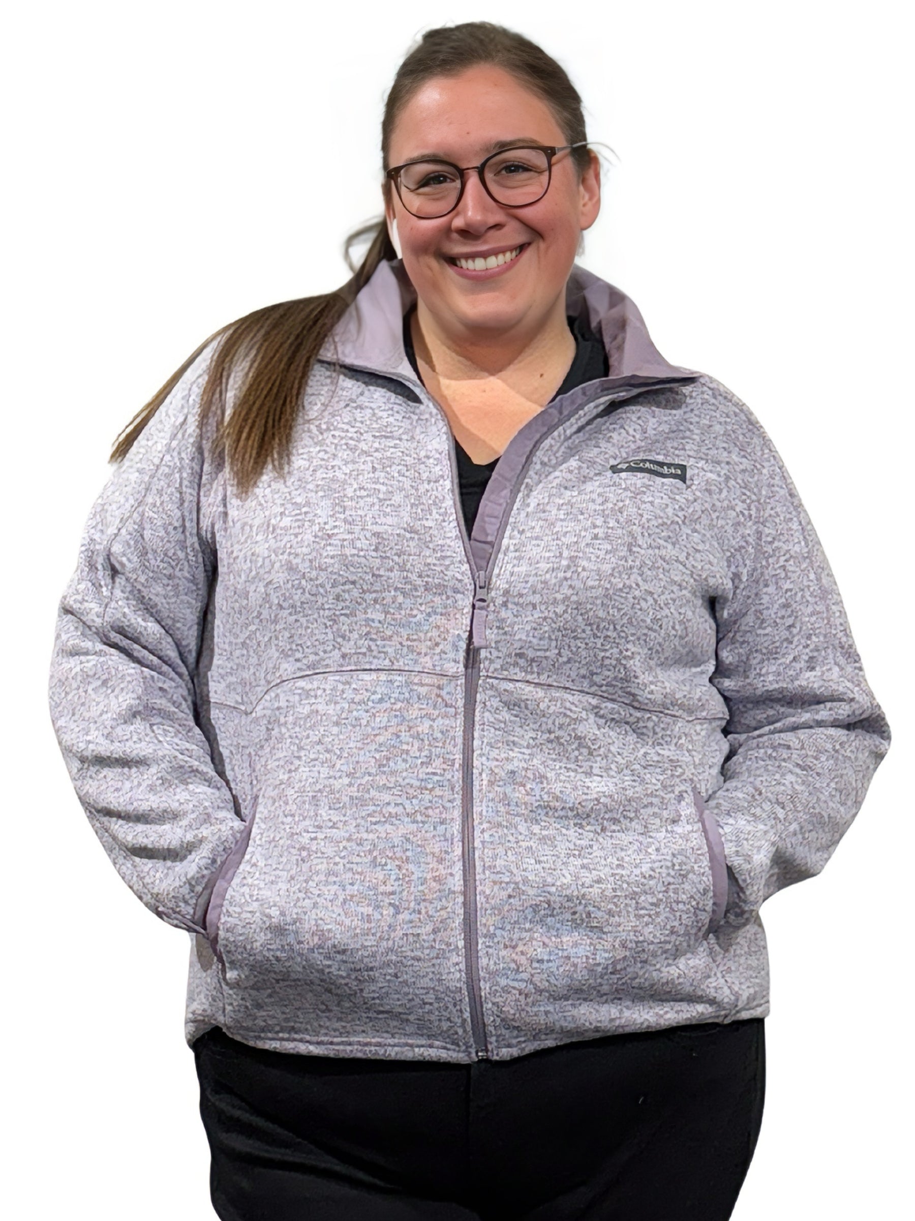 Sweater Weather II Plus Size Fleece Jacket Shale Purple Heather