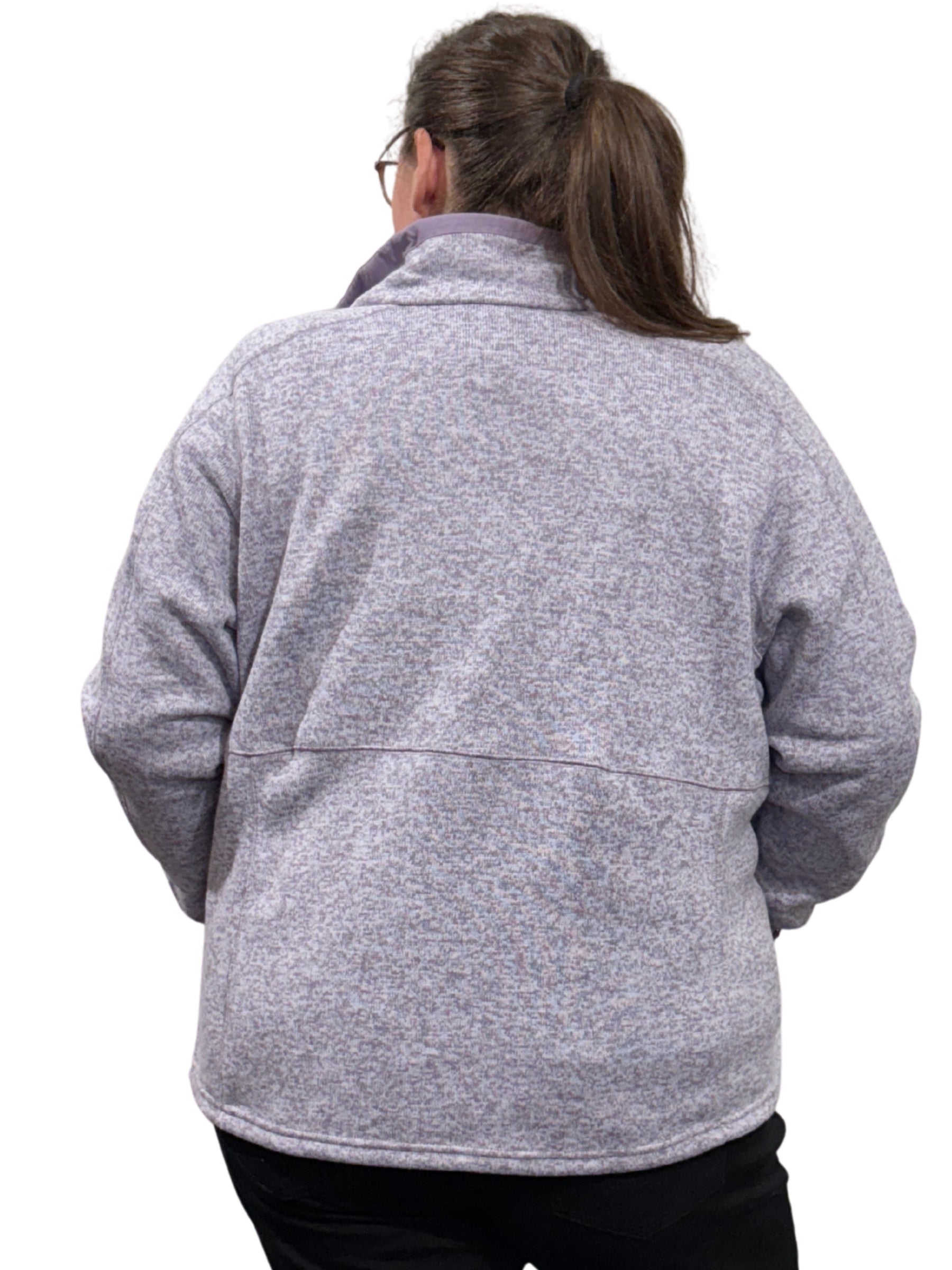 Sweater Weather II Plus Size Fleece Jacket - Shale Purple Heather