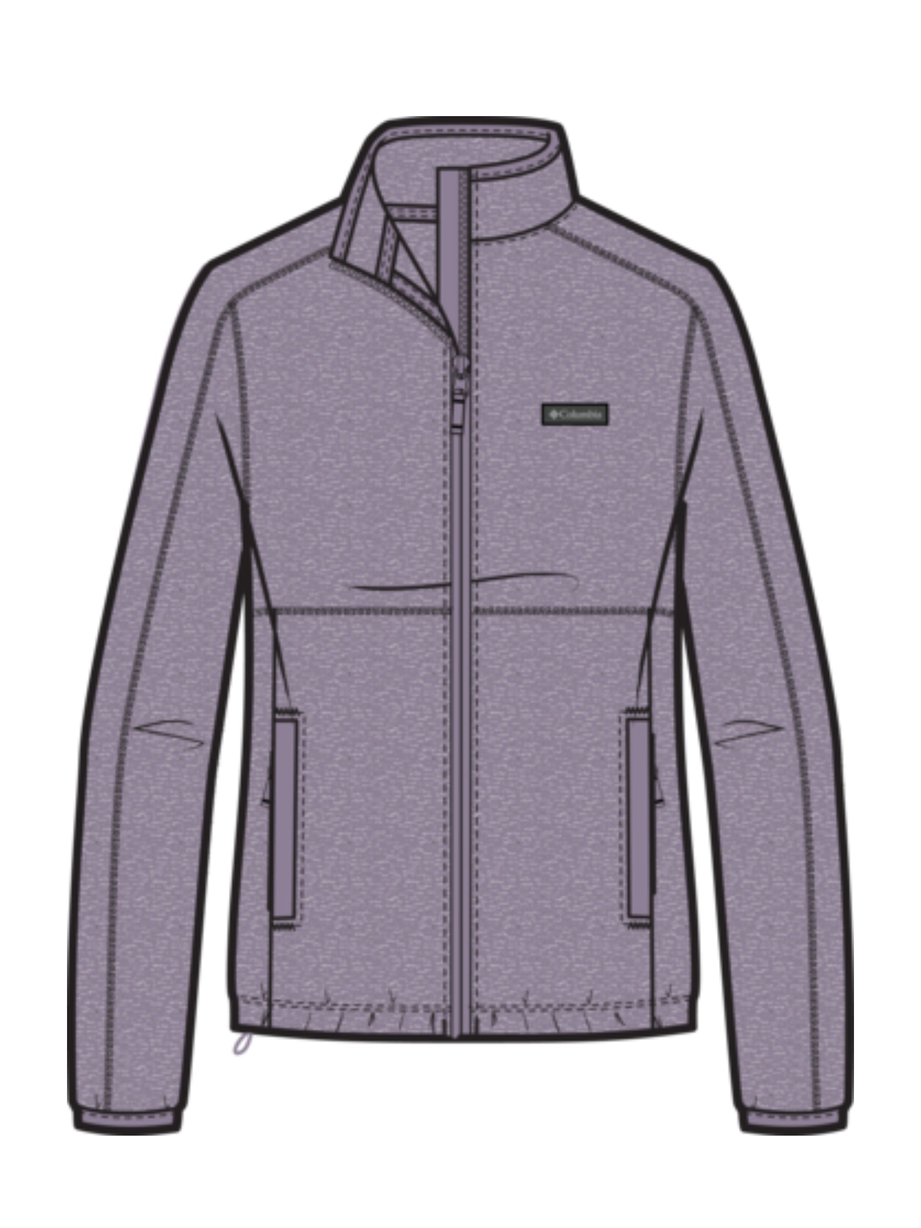 Sweater Weather II Plus Size Fleece Jacket - Shale Purple Heather