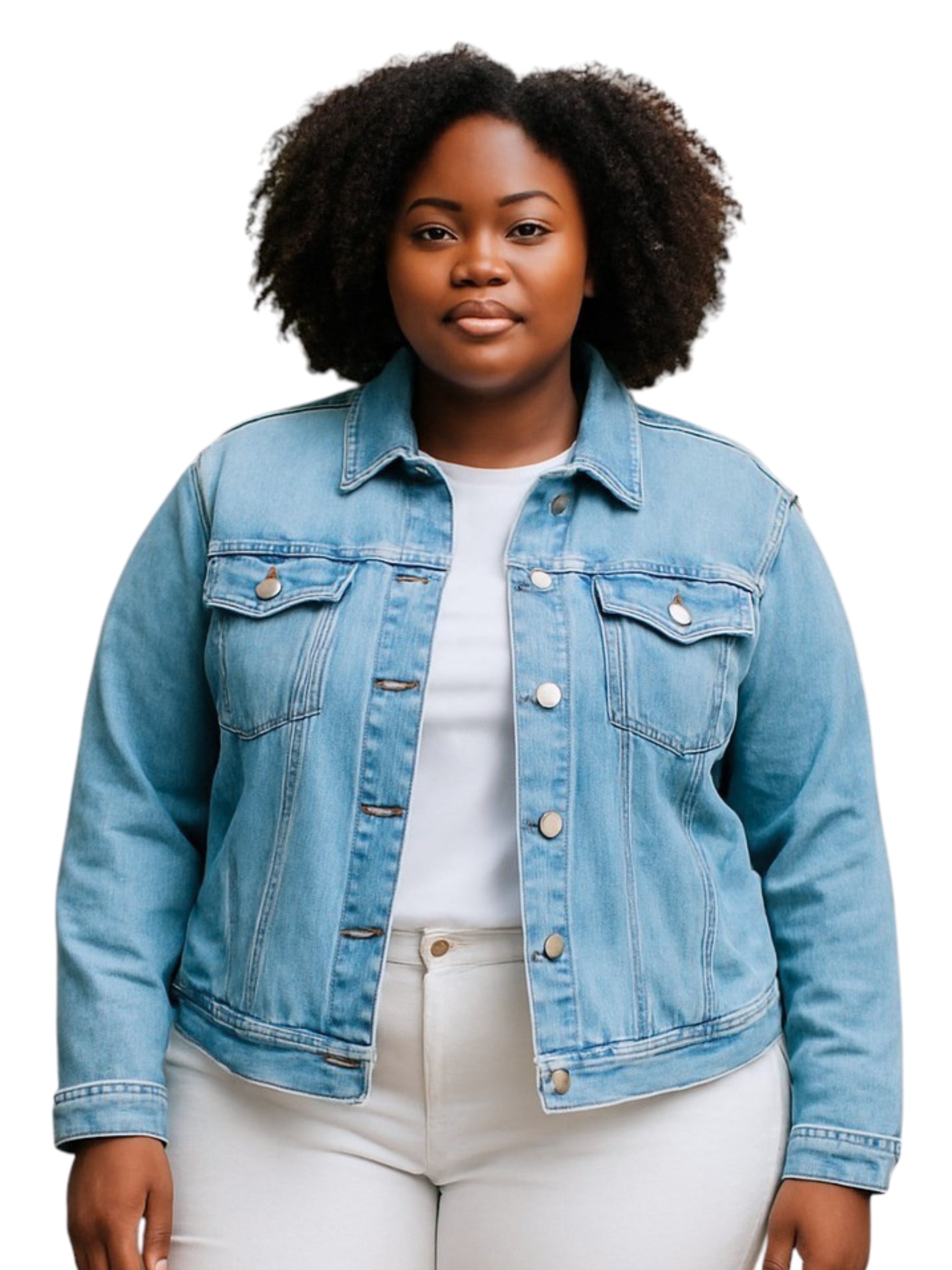 Veste de Jeans Gabriella Taille Plus - Stone Blue Skyline