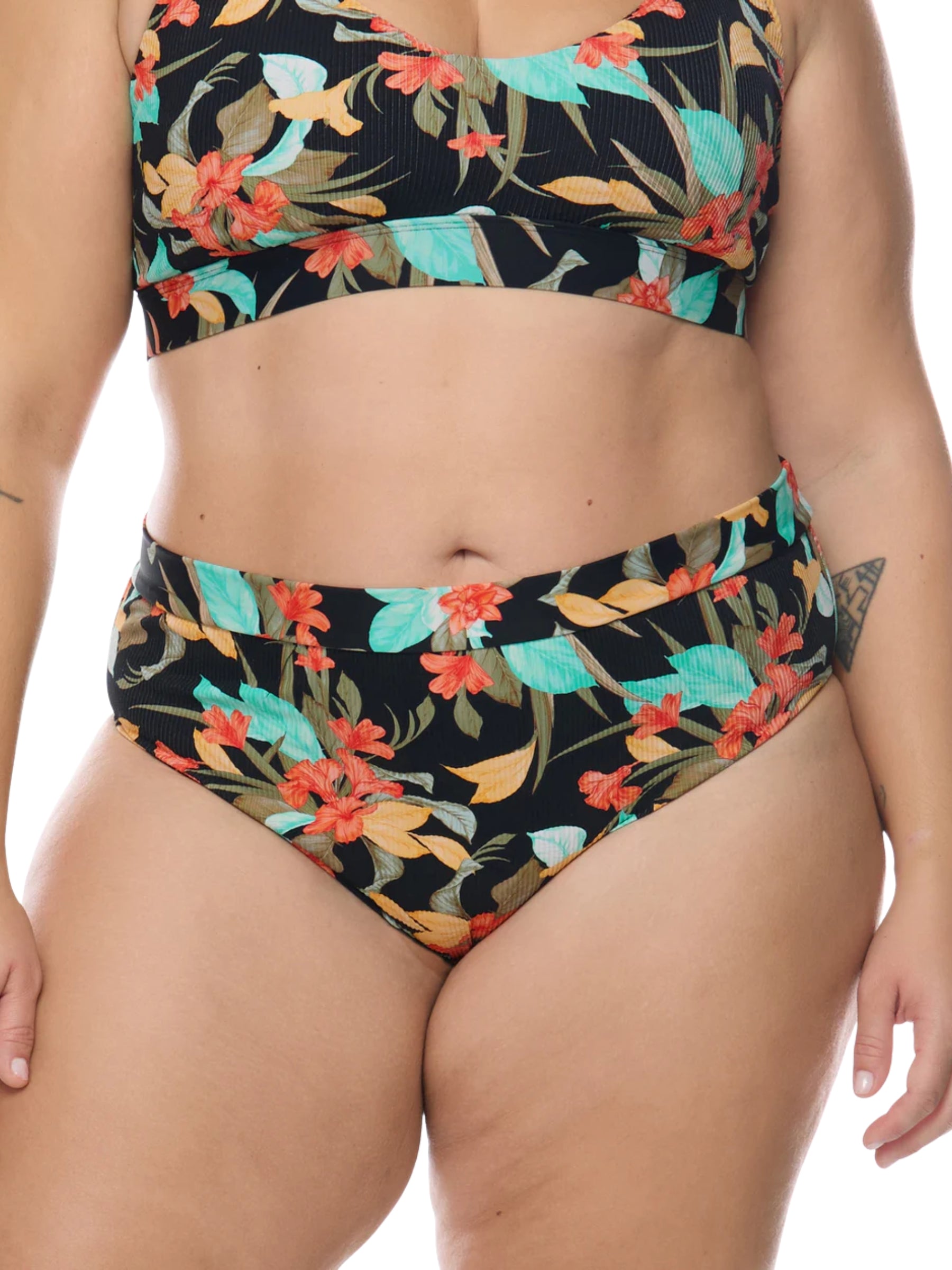 Bas de Maillot de Bain Hamoa Marlee Taille Plus - Noir