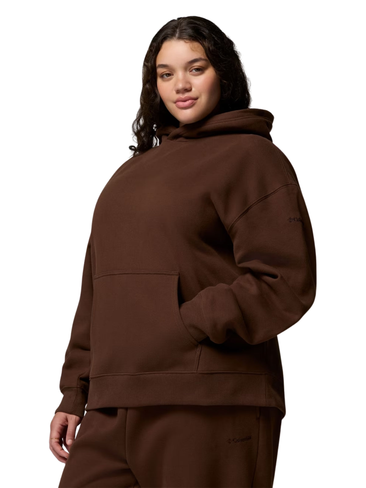 Chandail à Capuchon Amber Glow Taille Plus - Tobacco