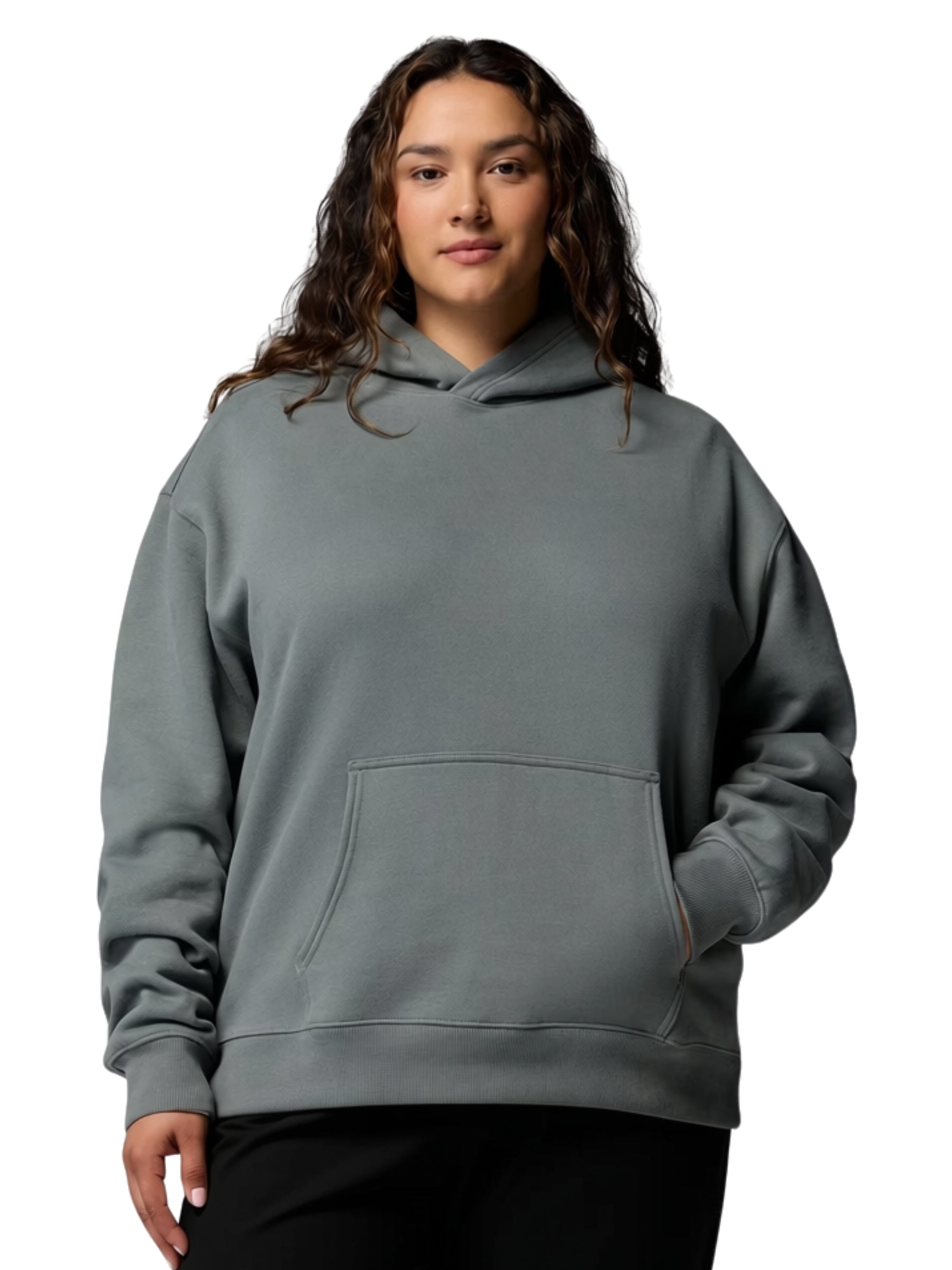 Chandail à Capuchon Amber Glow Taille Plus - Sedona Sage