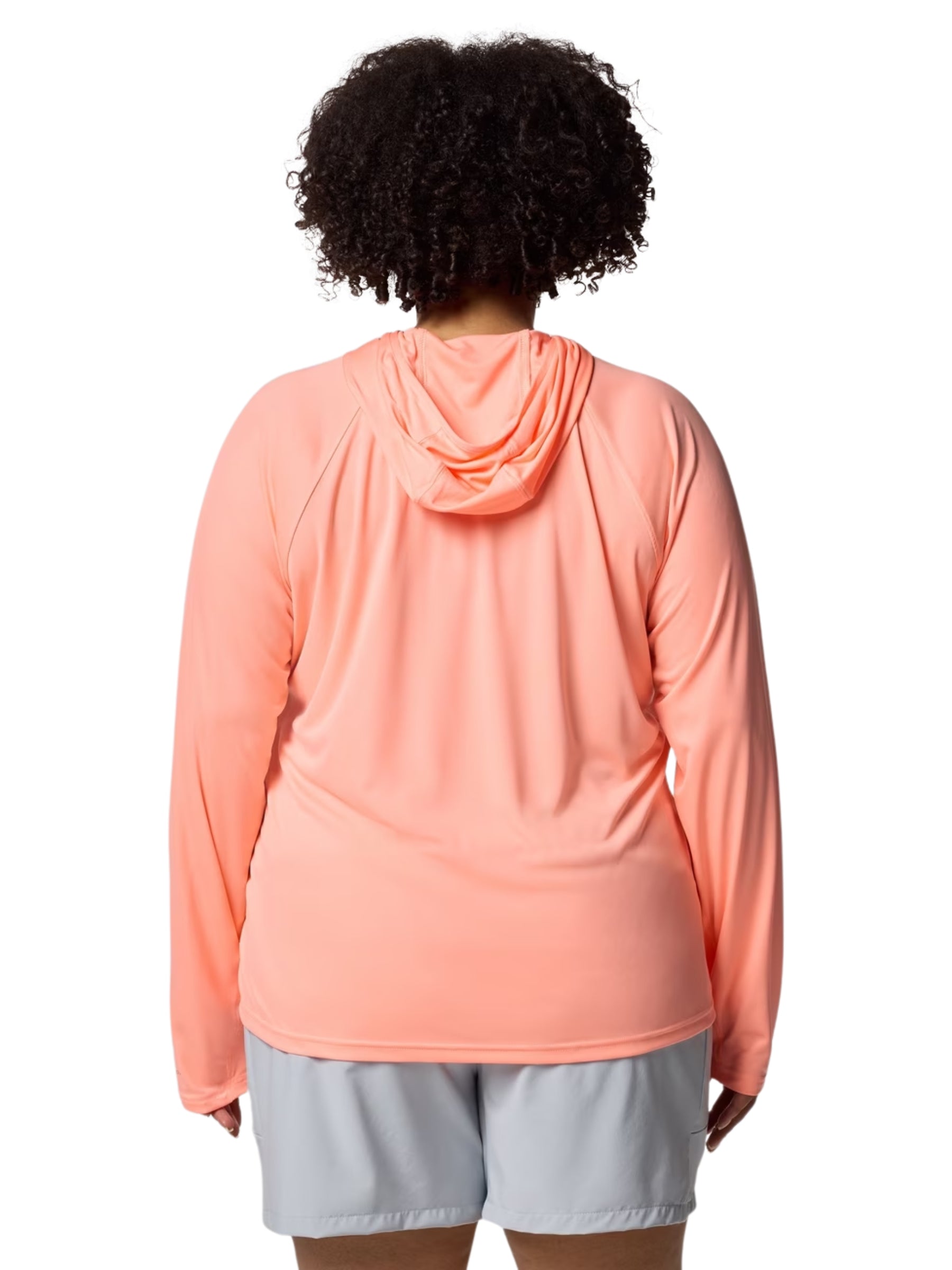 Chandail à Capuchon PFG Tidal Tee II Taille Plus - Tiki Pink