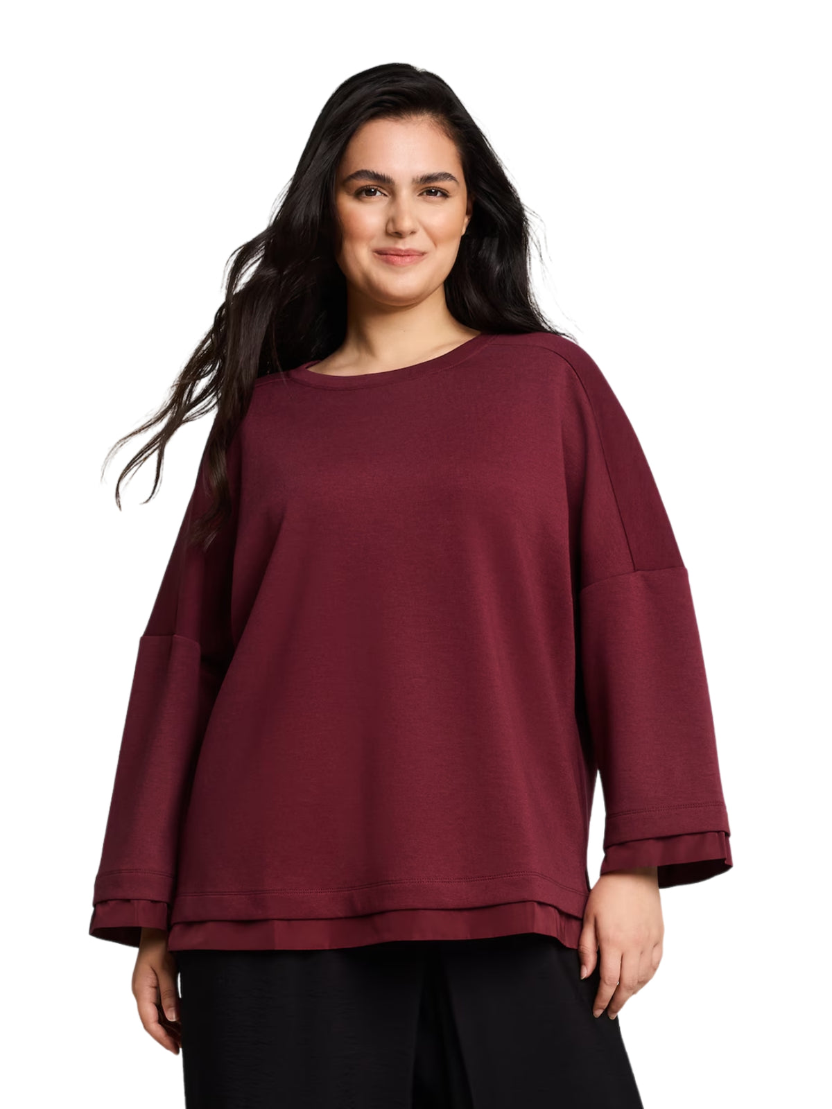 Chandail à Coupe Ample Taille Plus - Preppy Plum