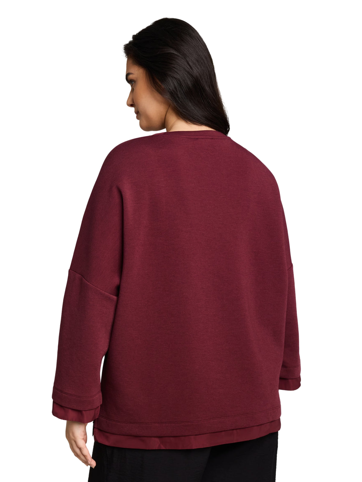 Plus Size Relaxed Fit Sweatshirt - Preppy Plum