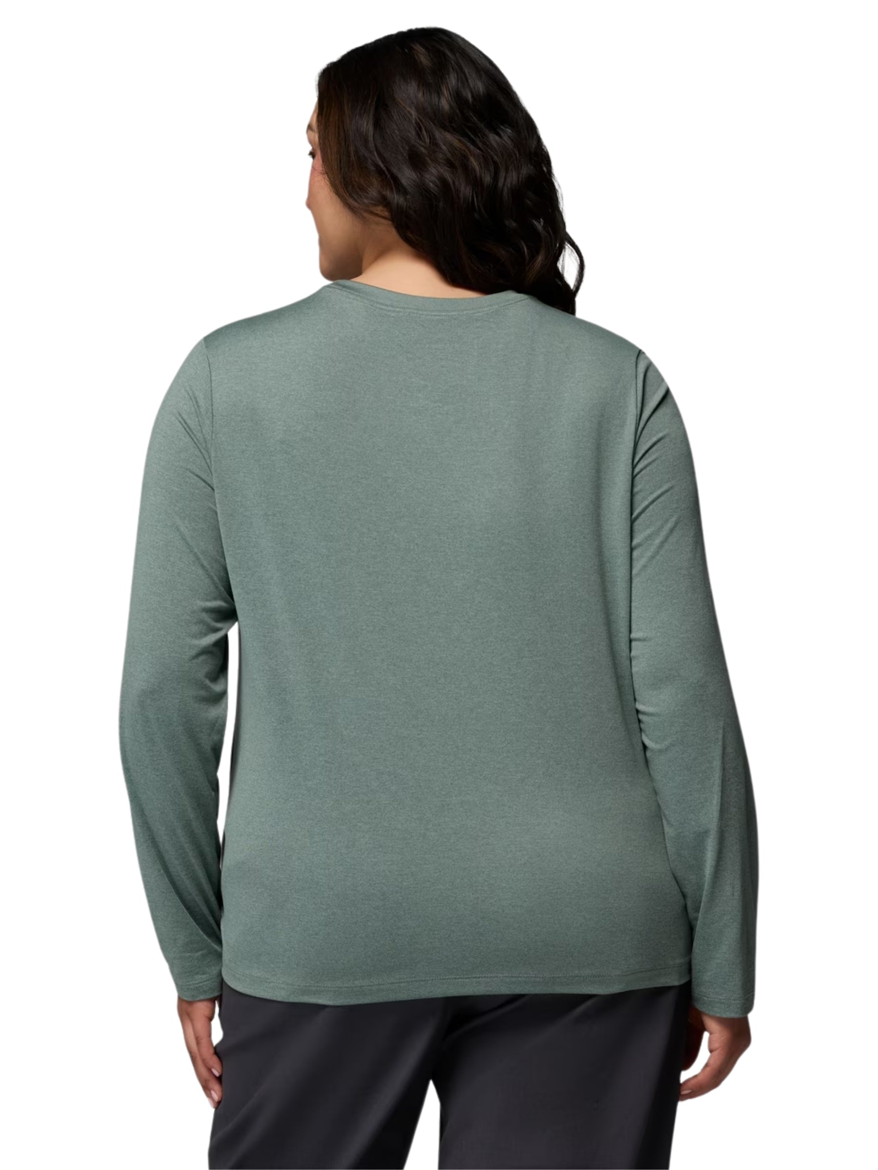Parsons Point Plus Size Printed Long Sleeve Shirt - Sedona Sage Heather & All Terrain