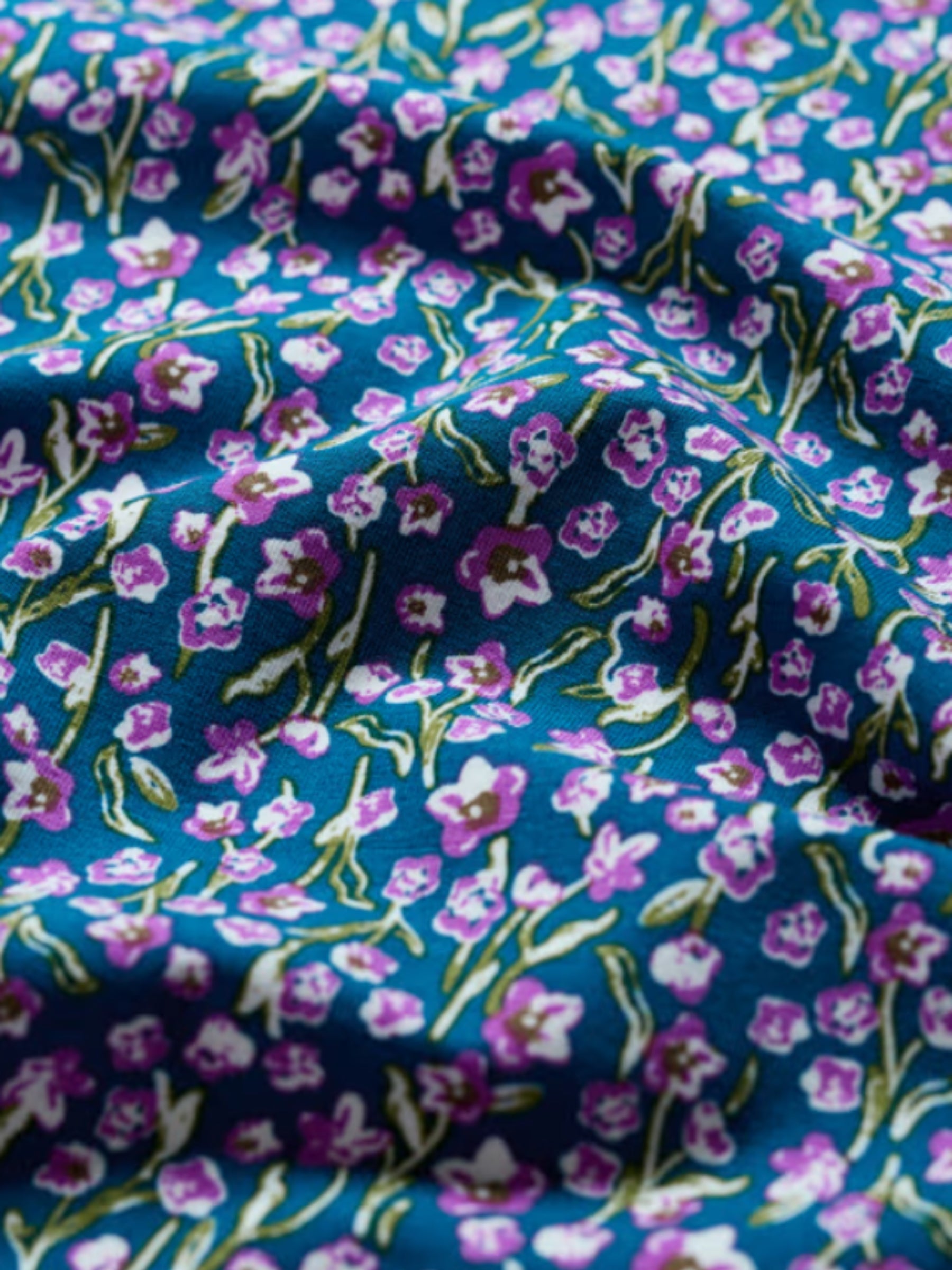 Chandail Manches 3/4 Easel Taille Plus - Flax Flower Bright Orchid