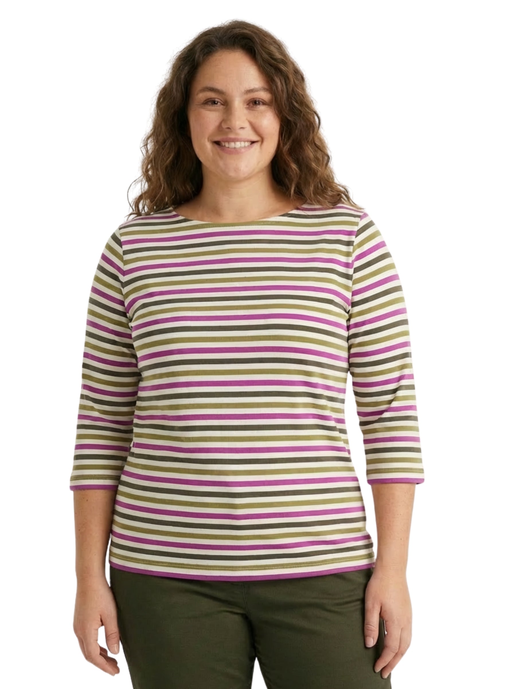 Chandail Manches 3/4 Sailor Taille Plus - Tri Mini Cornish Fennel