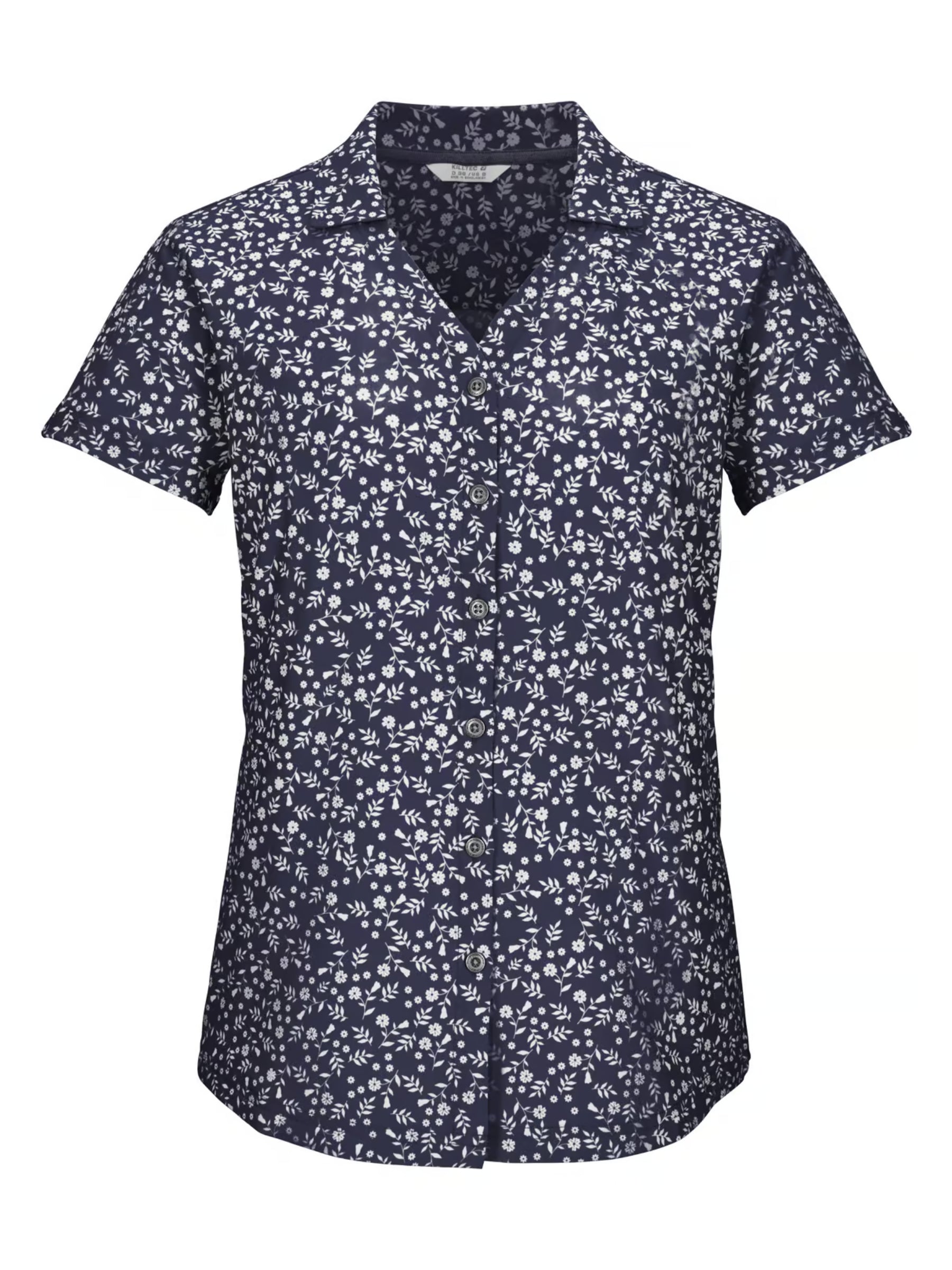KOS 86 Plus Size Short Sleeve Shirt - Night Blue