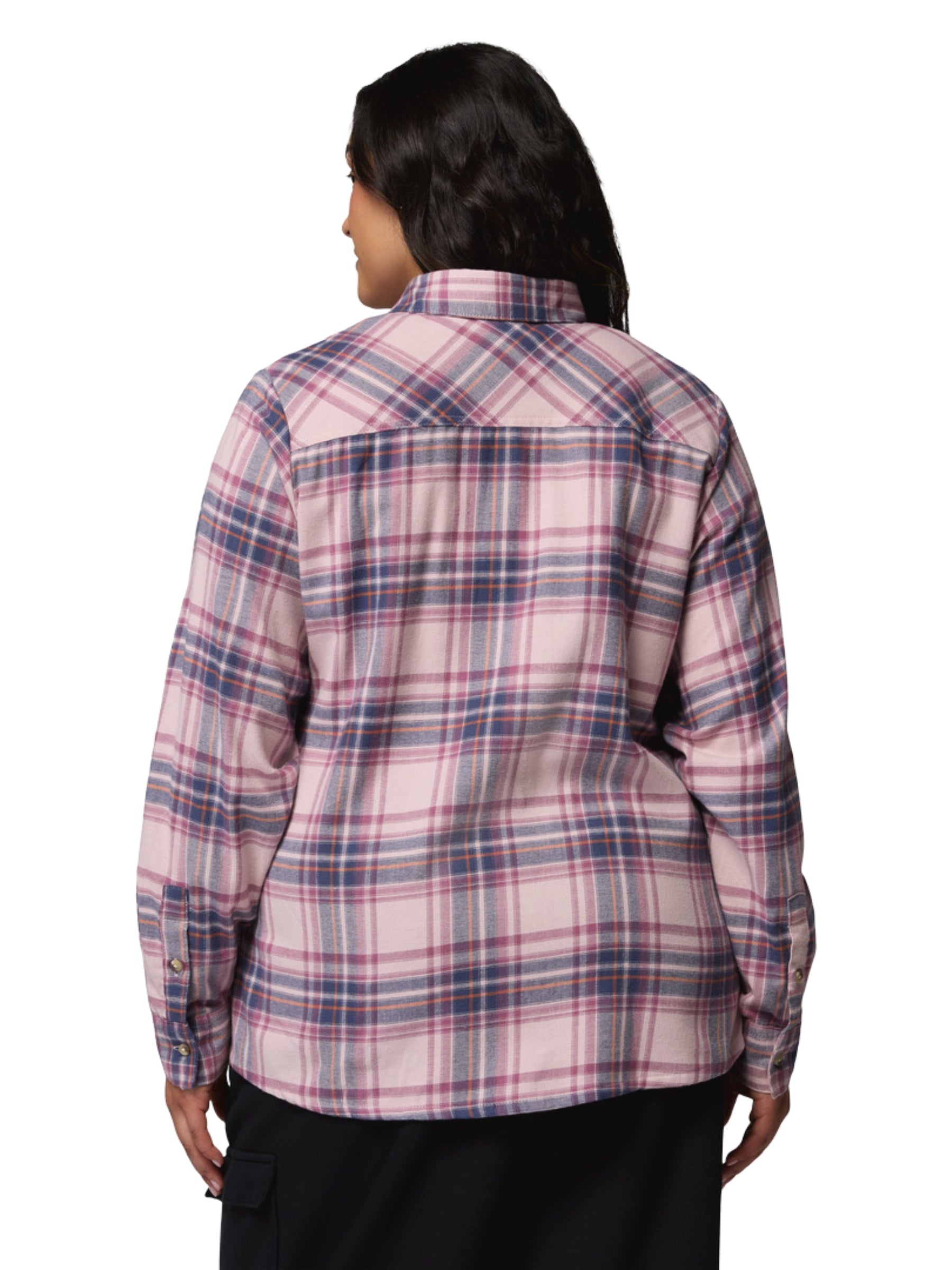 Chemise en Flanelle Calico Basin Taille Plus - Mineral Pink & Textured Plaid