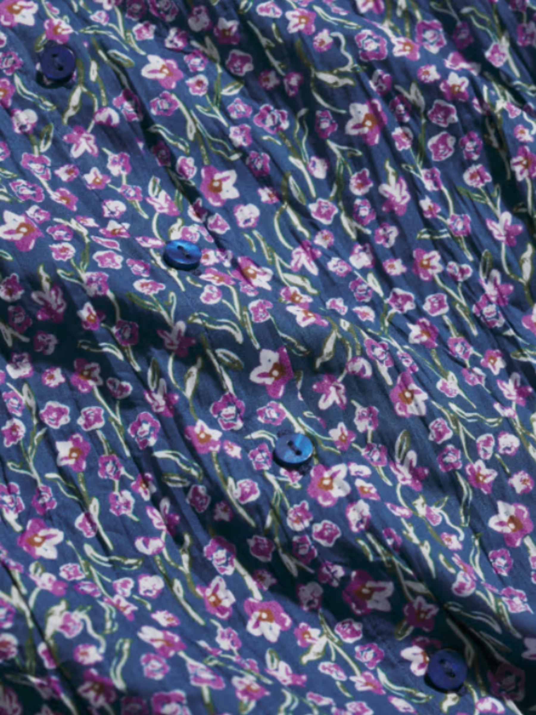 Larissa Plus Size Shirt - Flax Flower Bright Orchid