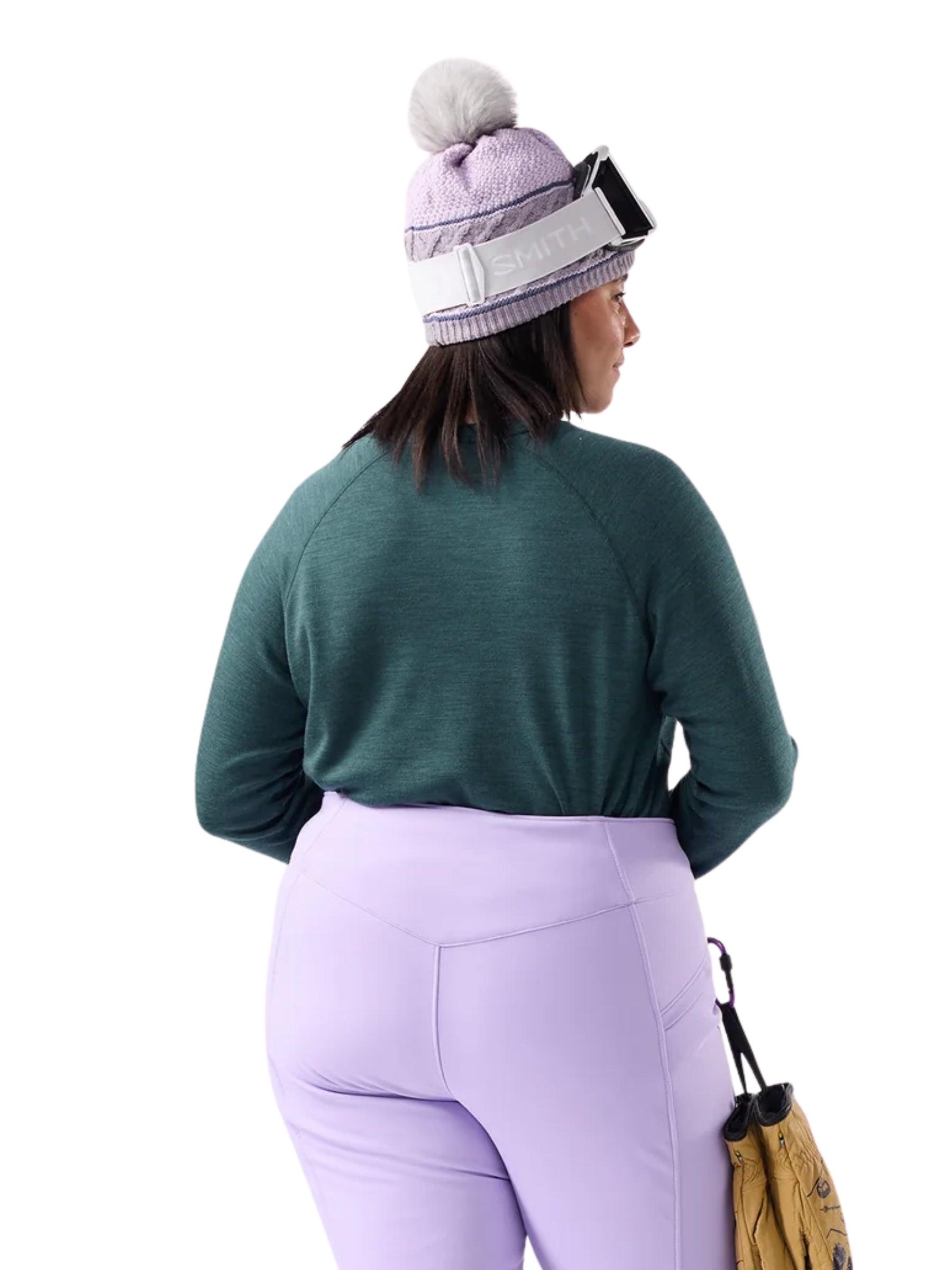 Plus Size Merino Base Layer Top - Dark Teal Heather