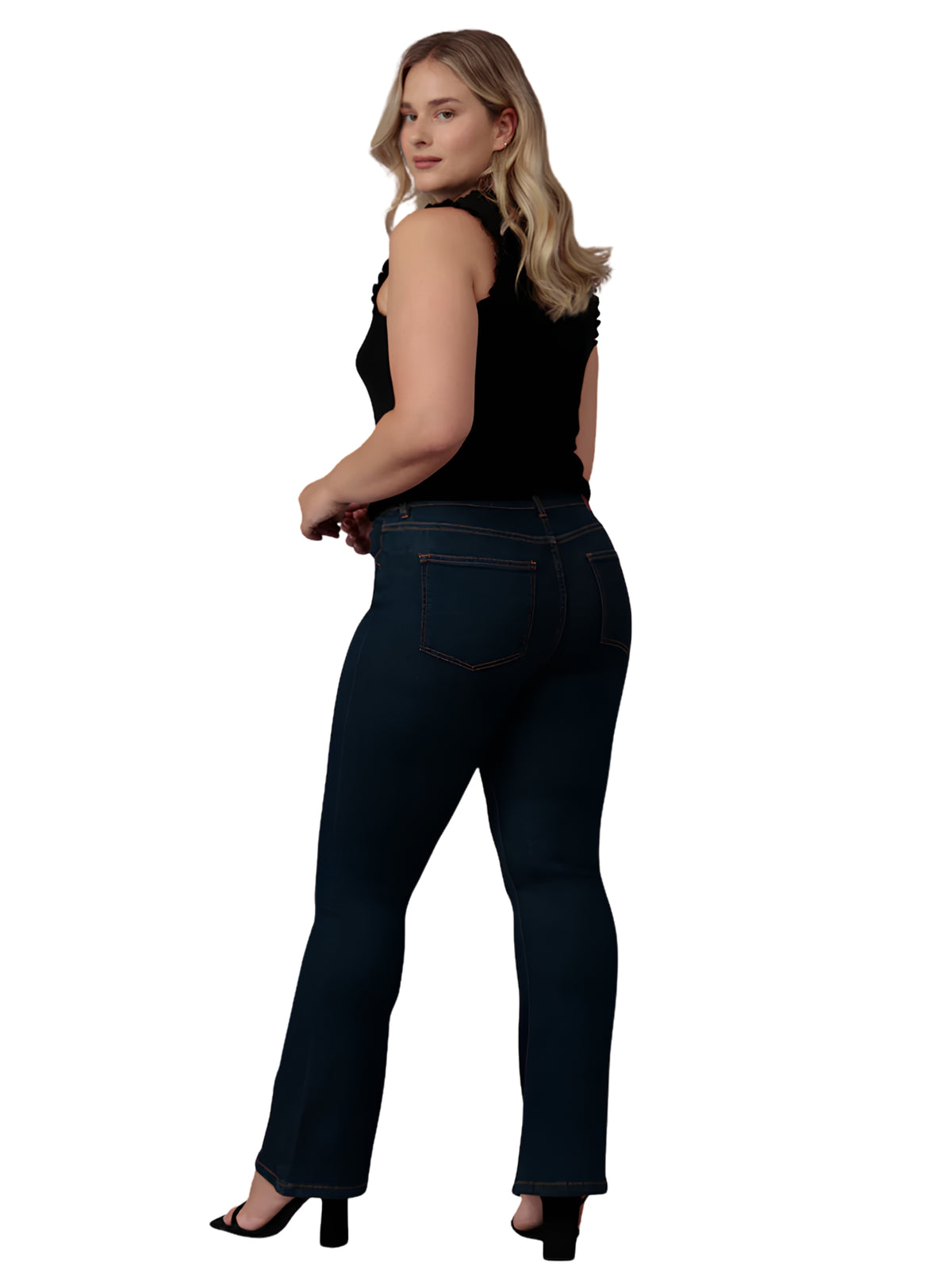 Alice Plus Size Flare Jean - Dark Rinse Blue