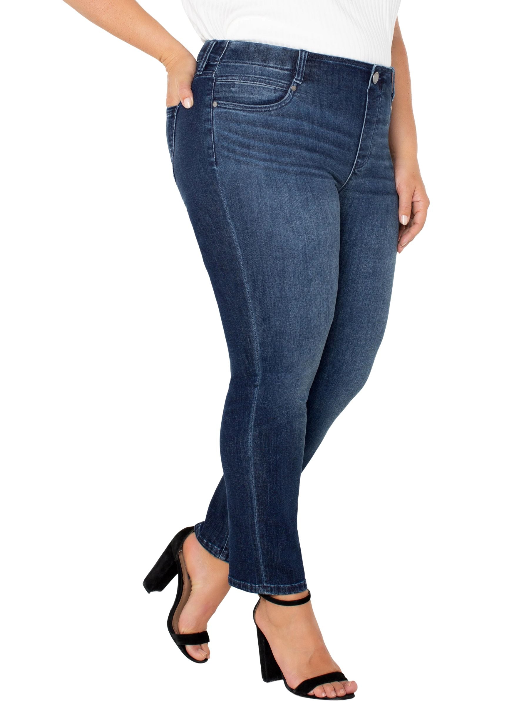 Jeans à enfiler Gia Glider Taille Plus - Warner Lake