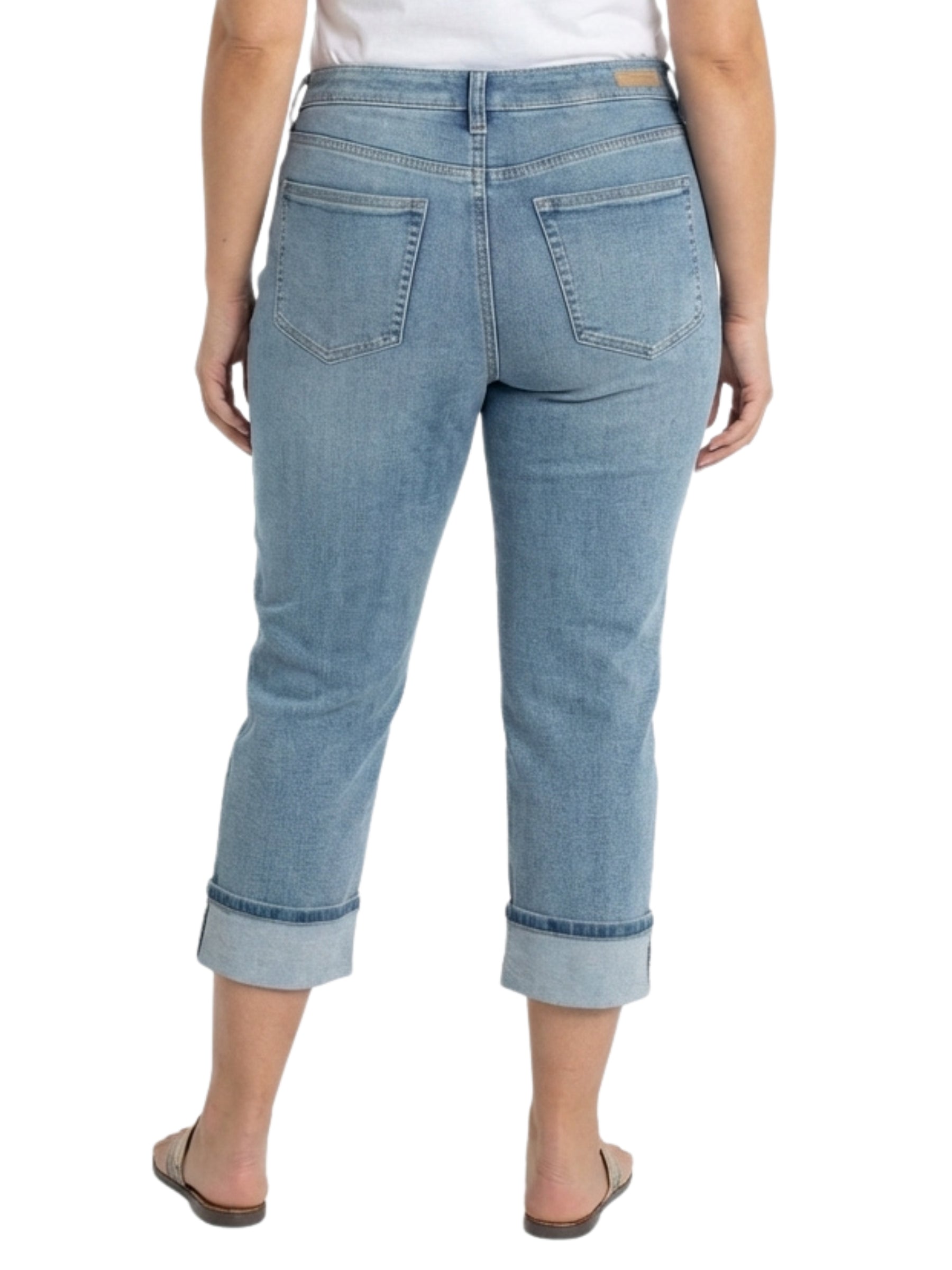 Jeans Girlfriend Marley 7/8 avec Ourlets Roulés Taille Plus - Cruise